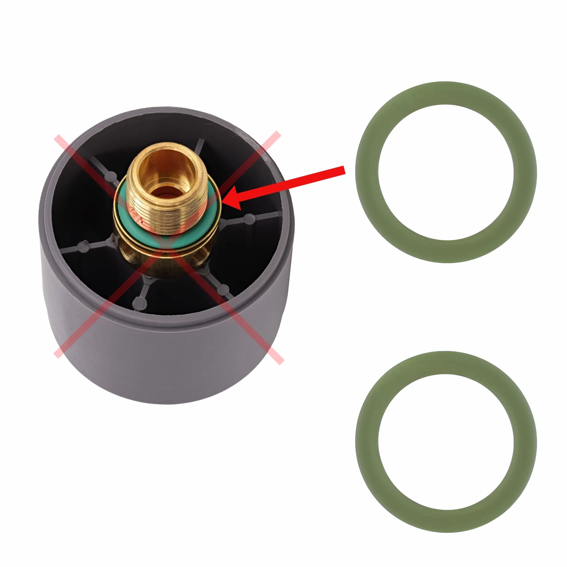 2 x uszczelka o-ring do stacji parowej, zamknięcie zbiornika D = 16 mm, kompatybilne jako zamiennik do Tefal Calor Rowenta Moulinex (D52 D=16 mm)