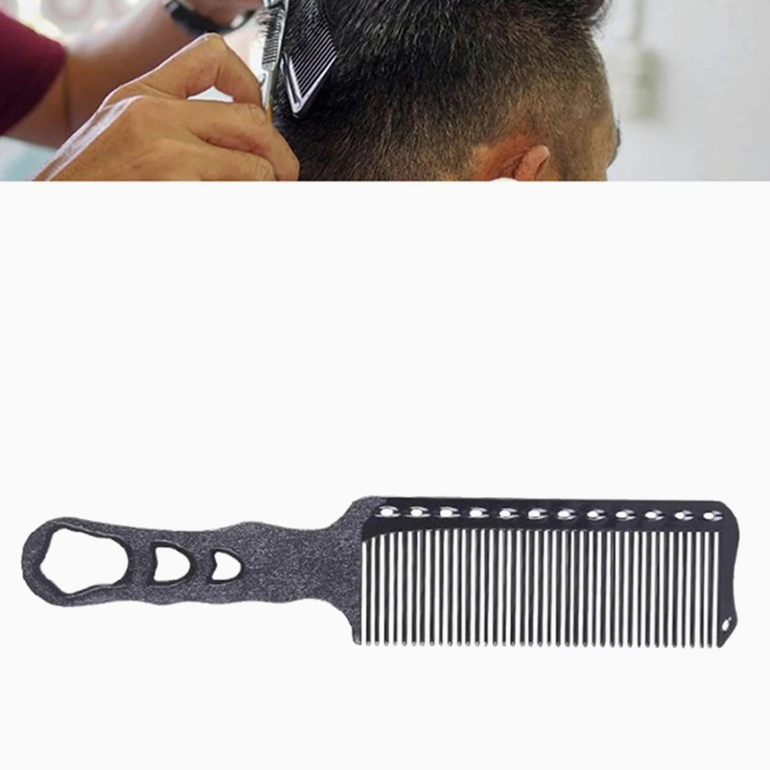 DieffematicSZ Grzebień Plastic Band Handle Comb Household Comb No Static Electricity Straight Hair Comb