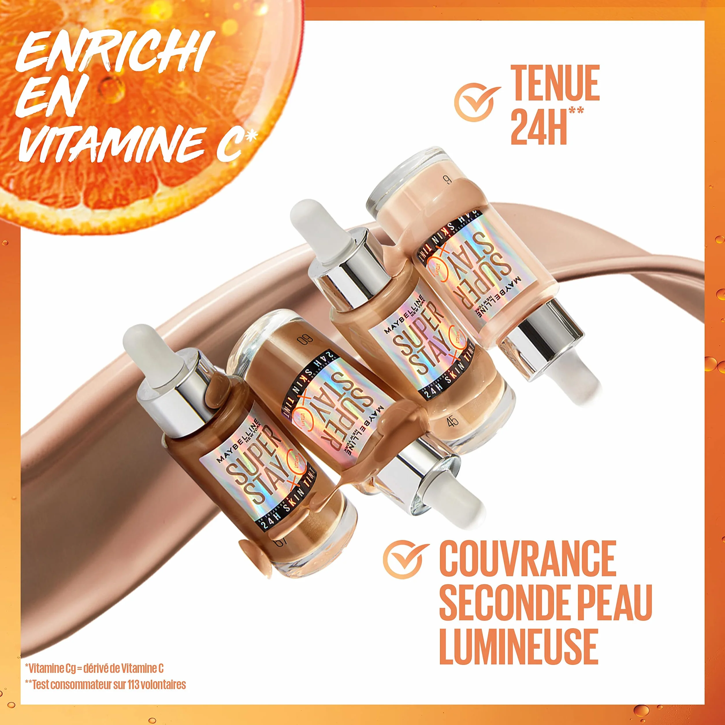 Maybelline New York SUPER STAY 24H SKIN TINT 06 długotrwały podkład rozświetlający