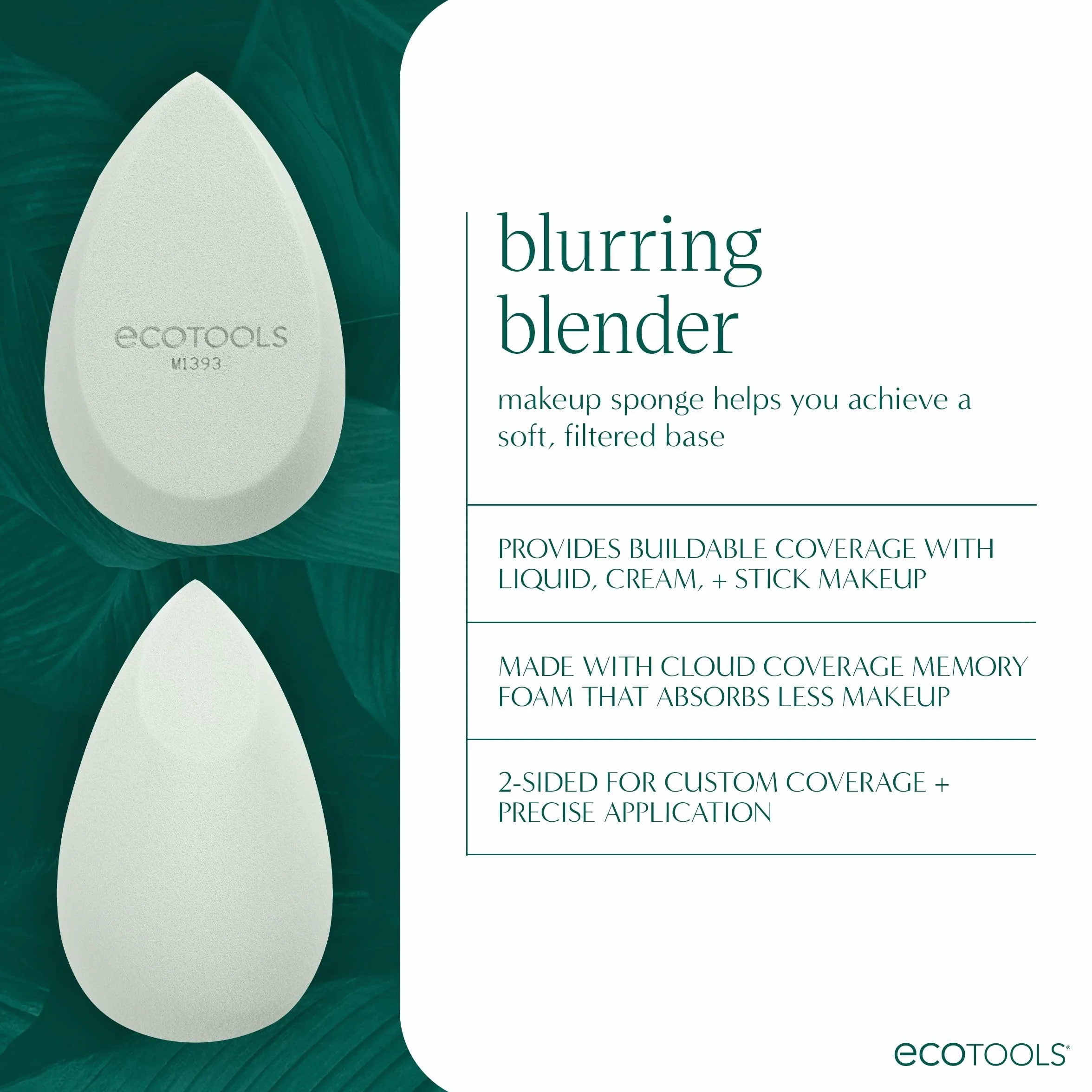 EcoTools Blend + Blur Makeup Brush and Sponge Duo, 2 sztuki
