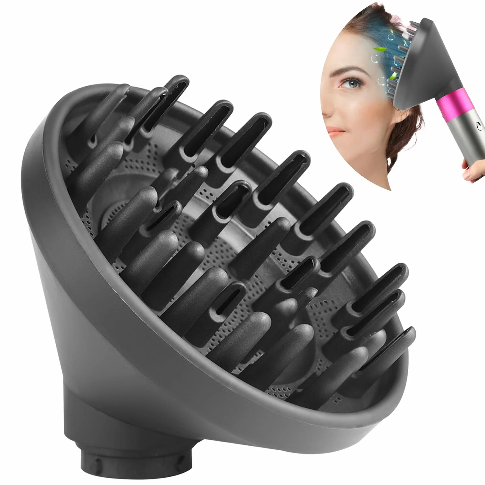 Ulepszona nasadka dyfuzora do Dyson Airwrap Styler HS01 HS03 HS05, przekształcająca stylizator powietrza w suszarkę do włosów