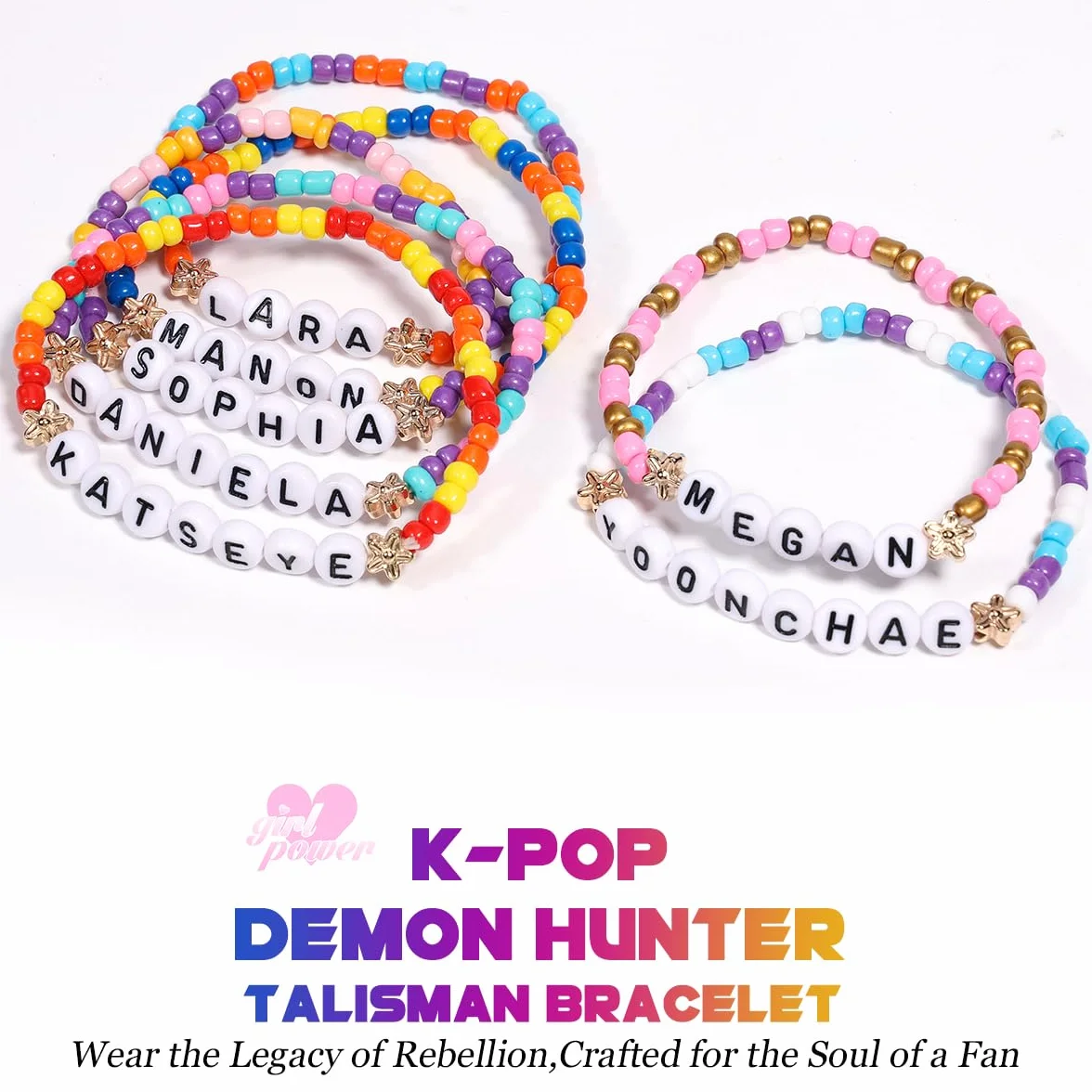 AICase Bransoletki przyjaźni Katseye Merch, inspirowane koncertowym towarem Katseye, rozciągliwe bransoletki z pereł K-Pop, wyjątkowy prezent dla fanów, kobiet i mężczyzn
