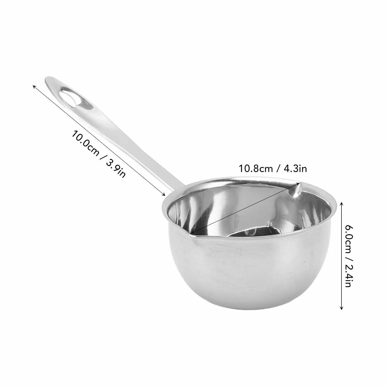 Garnek do Podgrzewania Masła, Garnek do Podgrzewania Masła Wszystko w Jednym Płaskie Dno Indukcyjne Mini Masło Gorący Garnek ze Stali Nierdzewnej Garnek do Mleka Mały Rondel(300 ml)