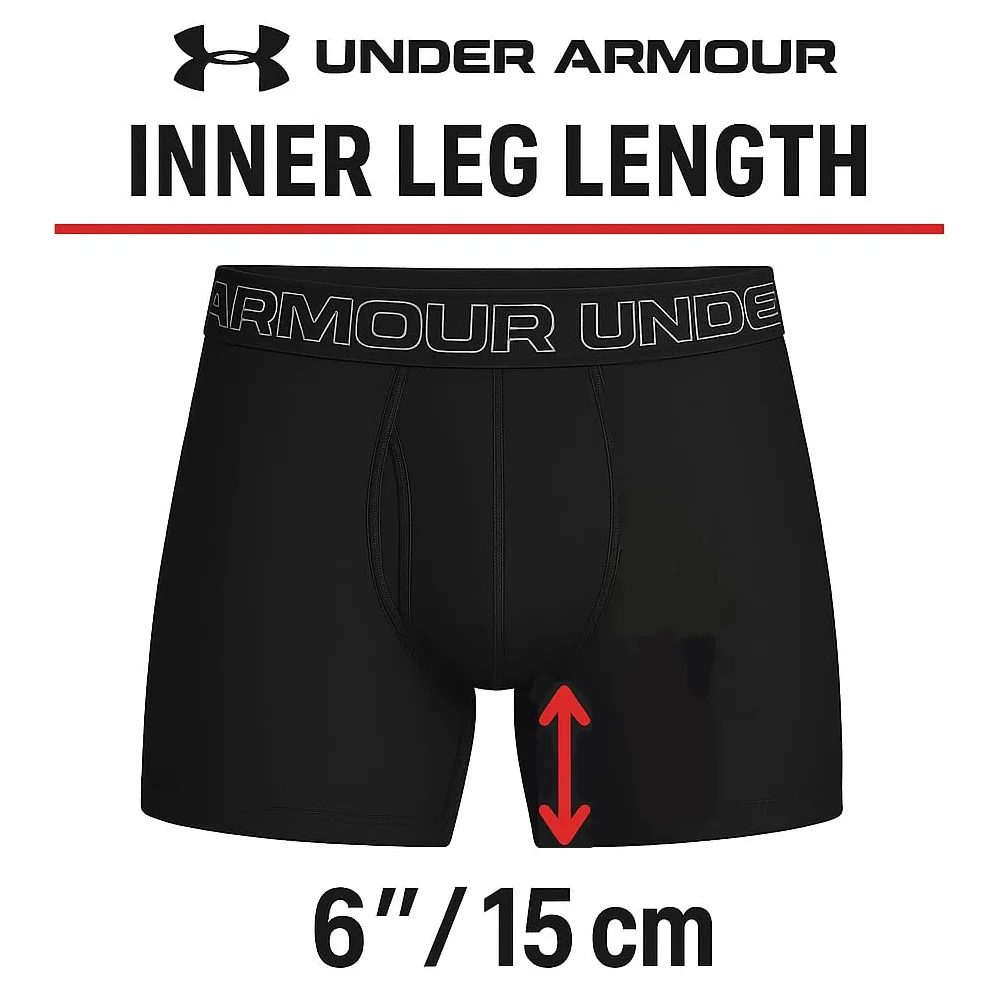 Under Armour Bielizna męska 15 cm Performance Tech Boxerjock - 3-pak, Czarny/ciemnoszary/szary, L