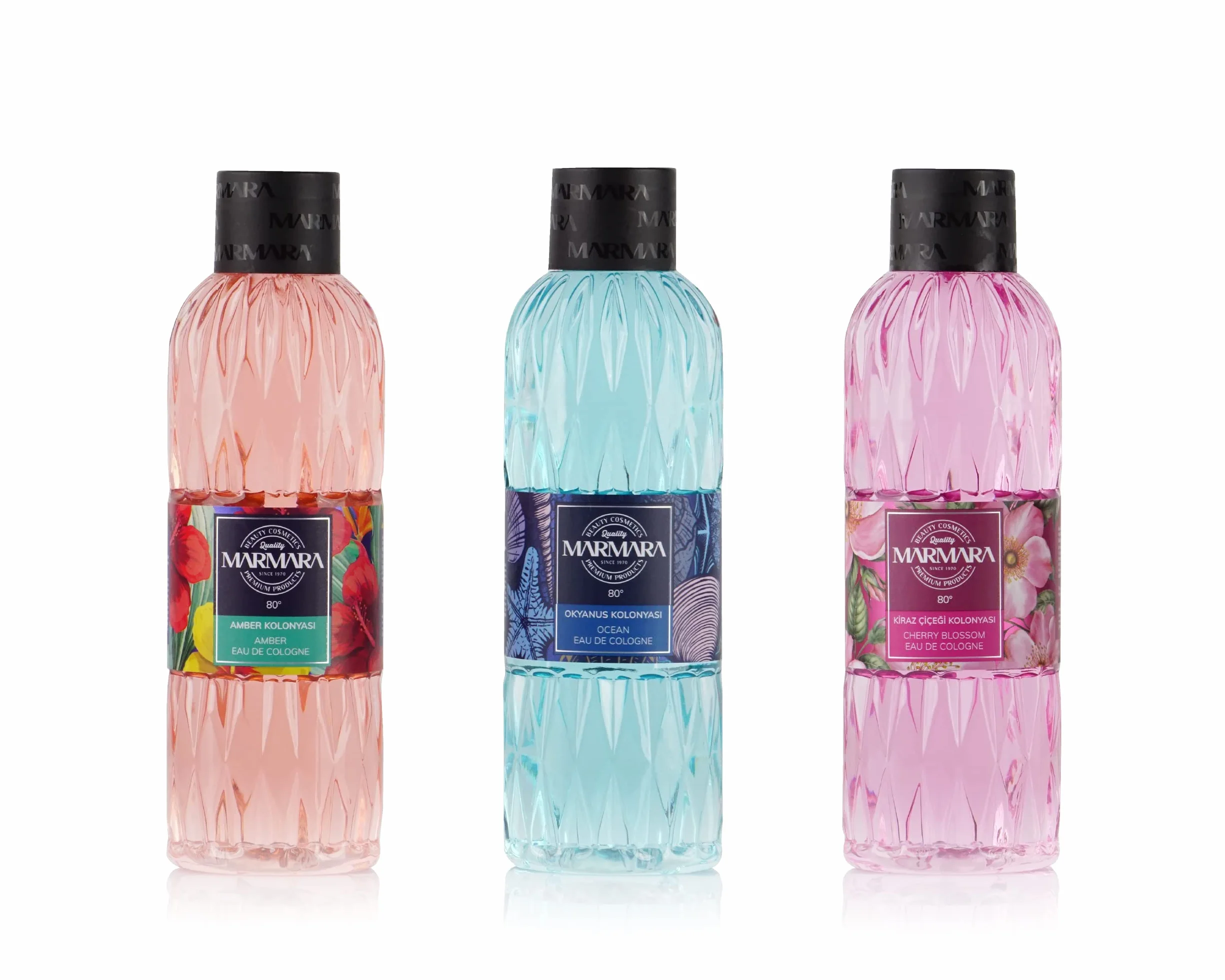 MARMARA Beauty woda kolońska z kwiatami wiśni 300 ml – alkohol 80° – odświeżający zapach dla kobiet – woda zapachowa dla kobiet – odświeża chłód – świeżość i kwiaty – EDC Women – woda kolońska