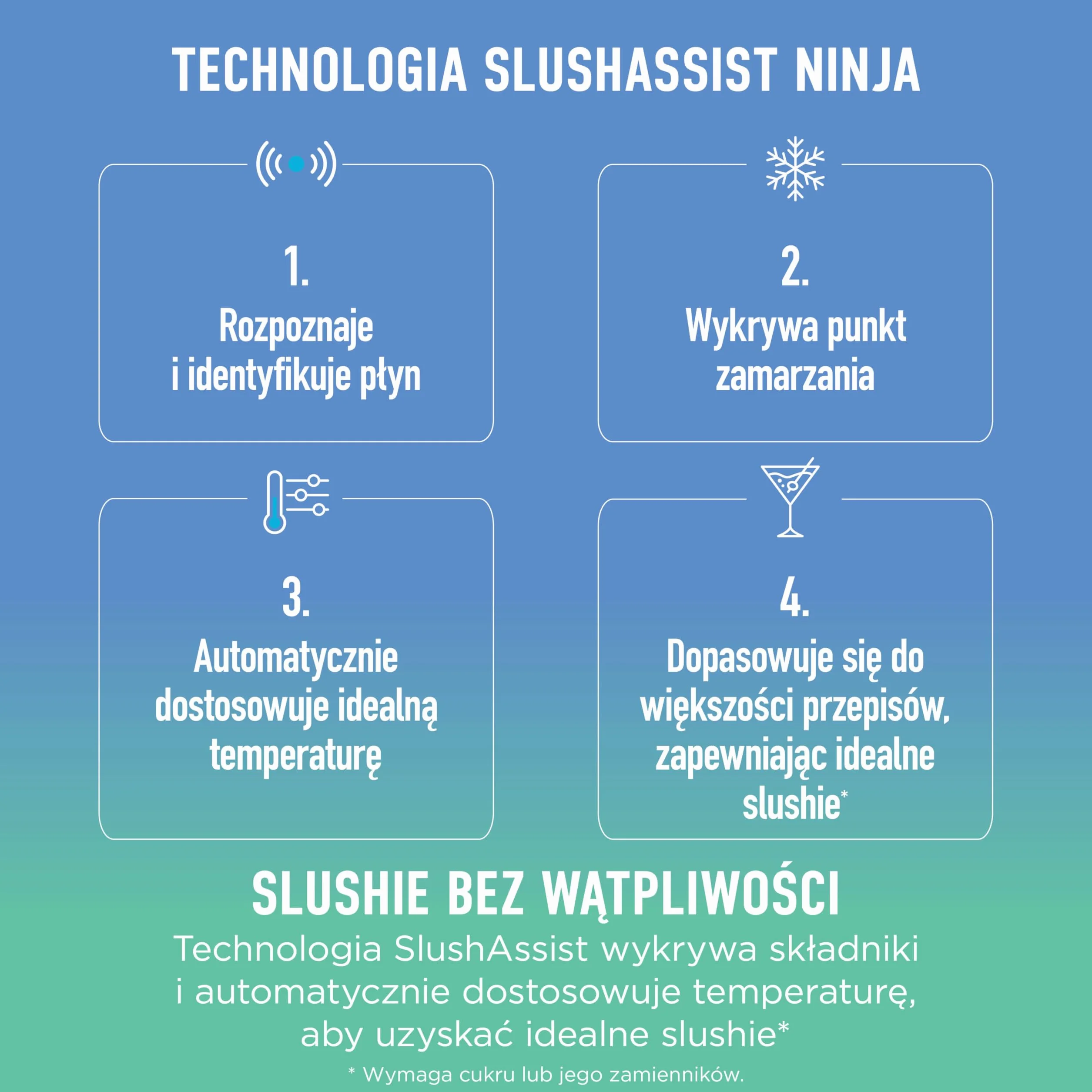 Ninja SLUSHi XL wielofunkcyjna maszyna do mrożonych napojów z technologią SlushAssist, Bardzo duża pojemność 3,7l (maks. napełnienie 2840ml), Przygotuj slushie, mrożone koktajle itp. Zielony FS601EUGN