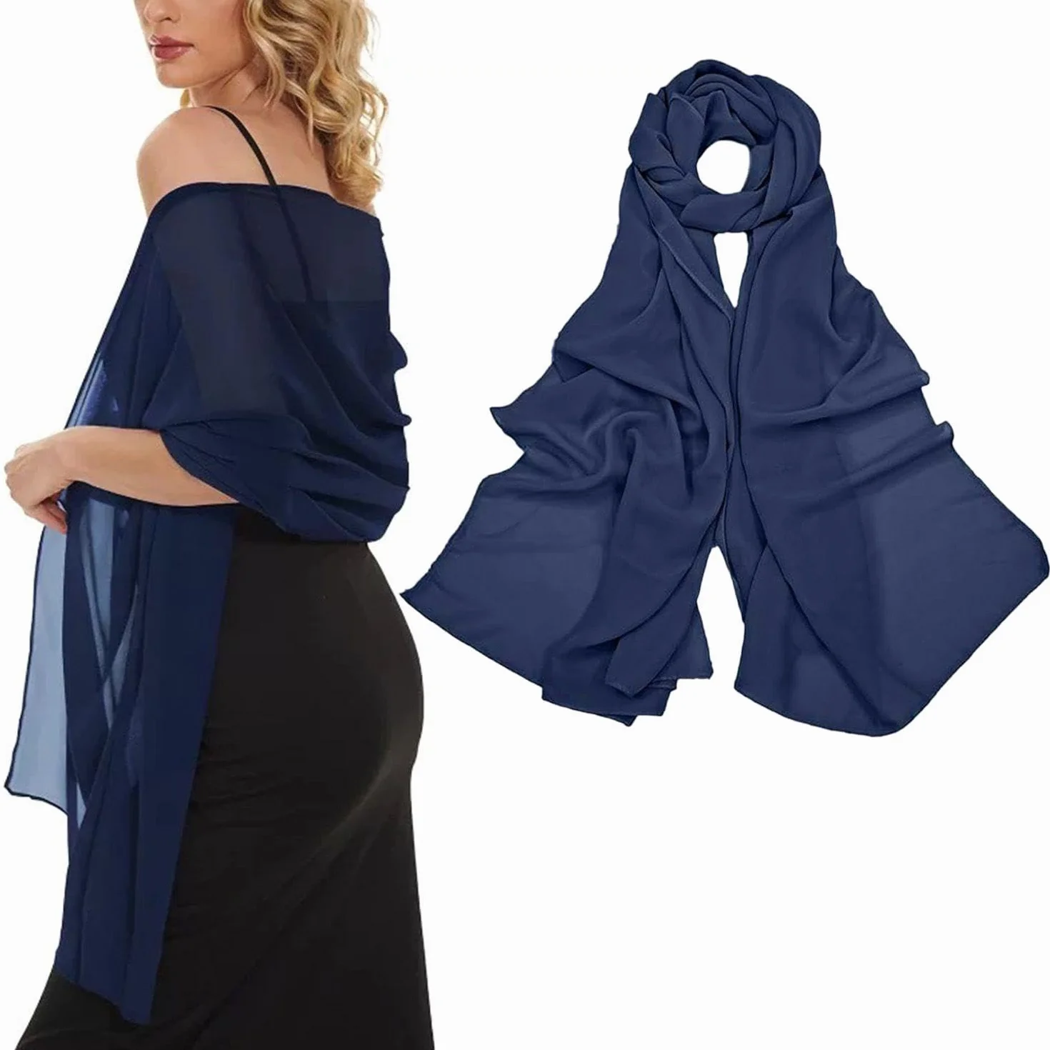 1 szt. szyfonowego szalika, lekki szalik z siatki, prostszy i elegancki szalik, akcesoria do sukienki, akcesoria damskie.
