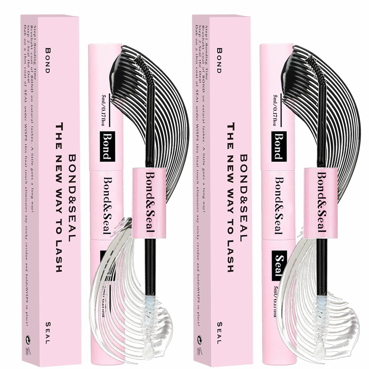2 x klej do rzęs Lash Bond i Seal Kit DIY Lash Extension z wodoodpornym klejem klastrowym 72h i uszczelnieniem sztucznych rzęs w domu