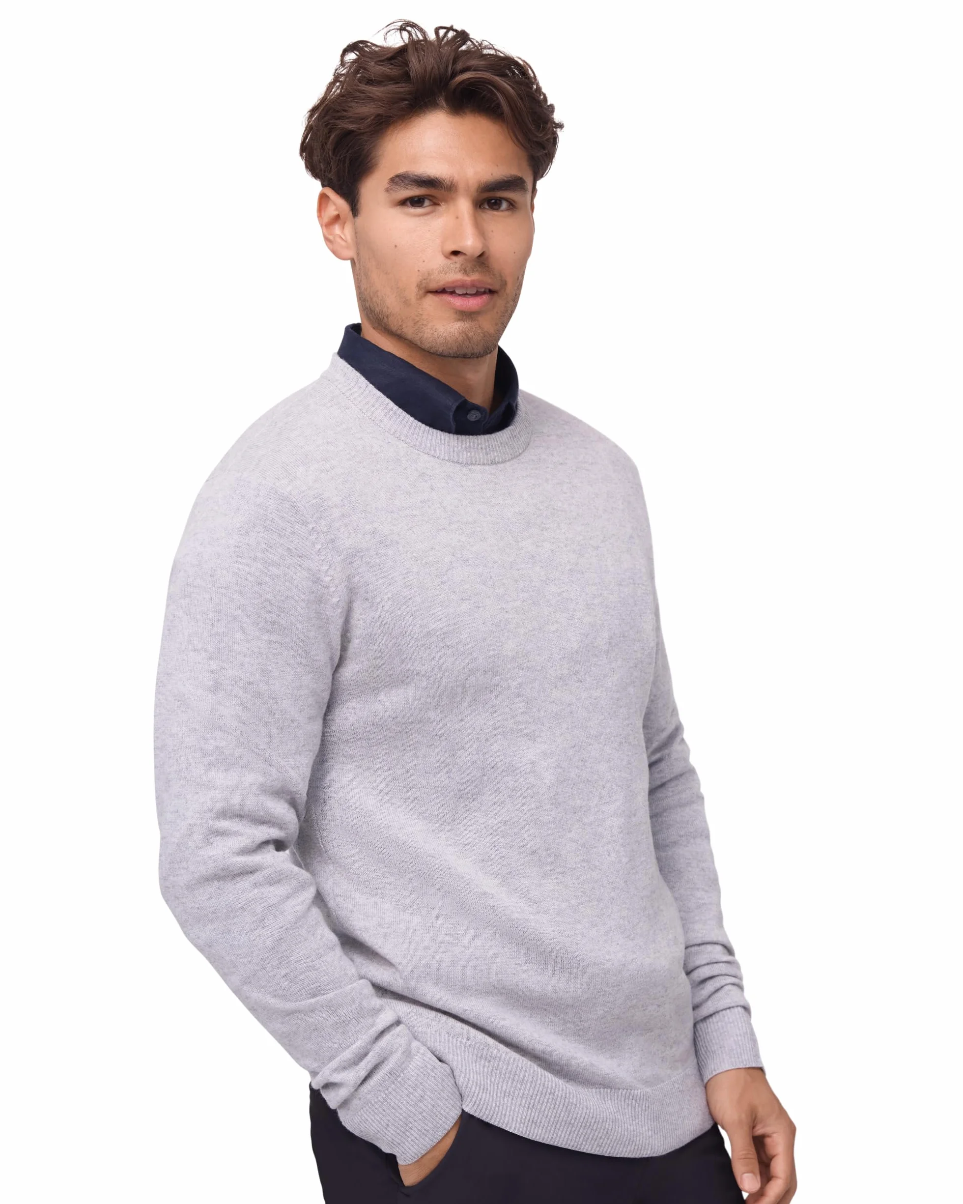 DANISH ENDURANCE Sweter z Wełny Merino z Domieszką Kaszmiru, Dzianinowy Sweter pod Szyję, dla Mężczyzn