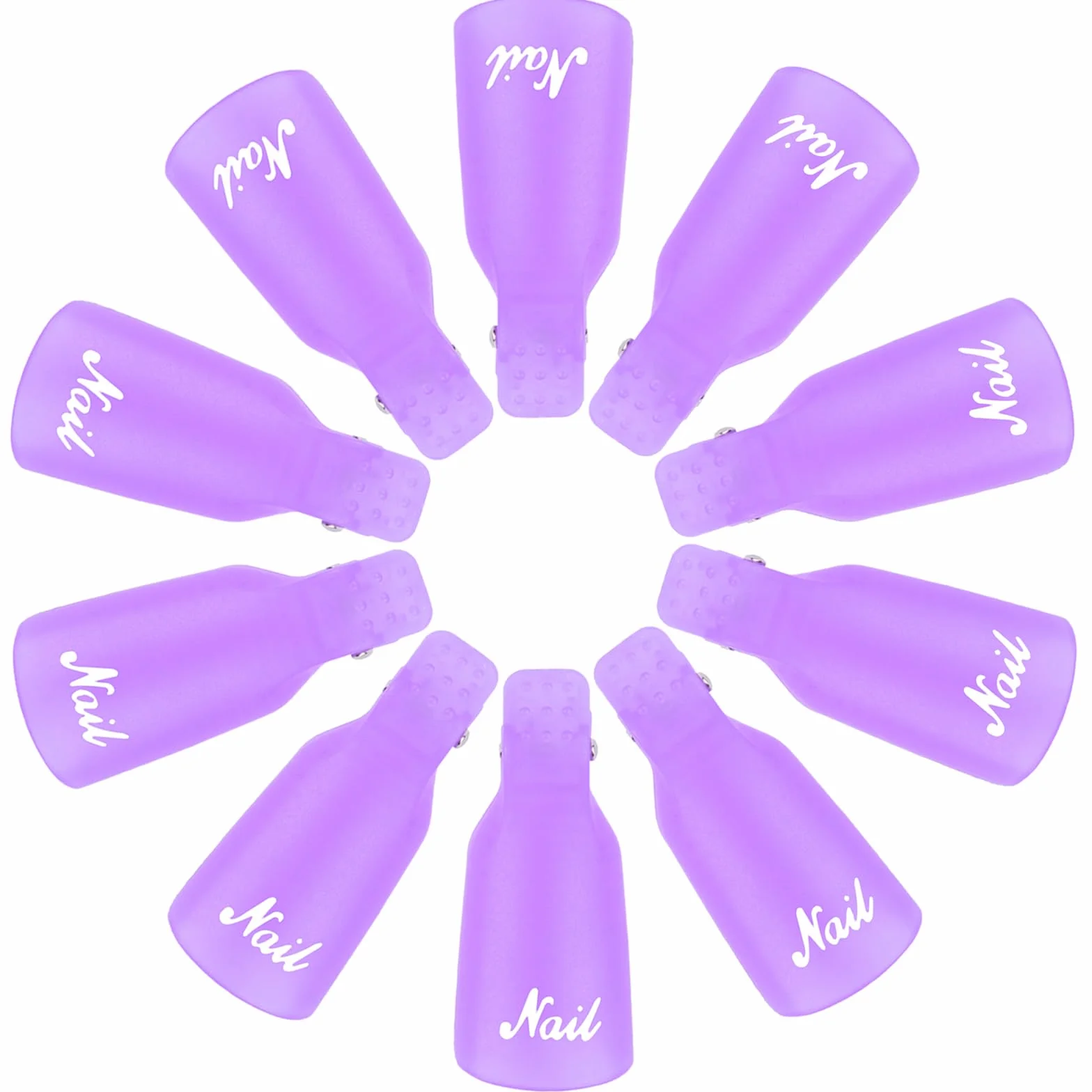 LOPHE Klipsy do usuwania lakieru do paznokci do żelu Soak Off i akrylowego manicure UV - fioletowe