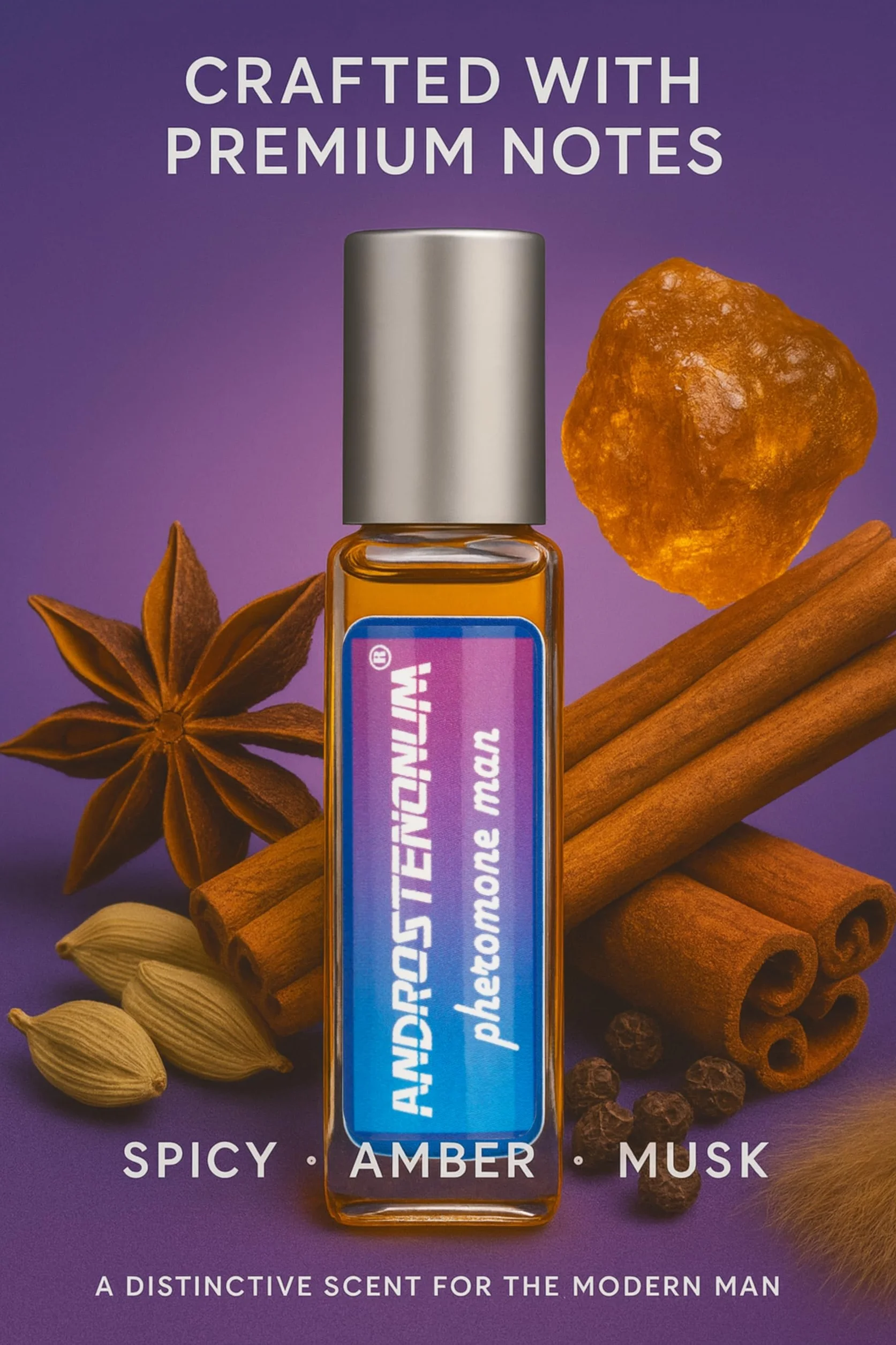 ANDROSTENONUM 100% Feromon dla mężczyzn Olejek feromonowy Ultra mocny dla niego Perfumy z feromonami Roll-on 10ml