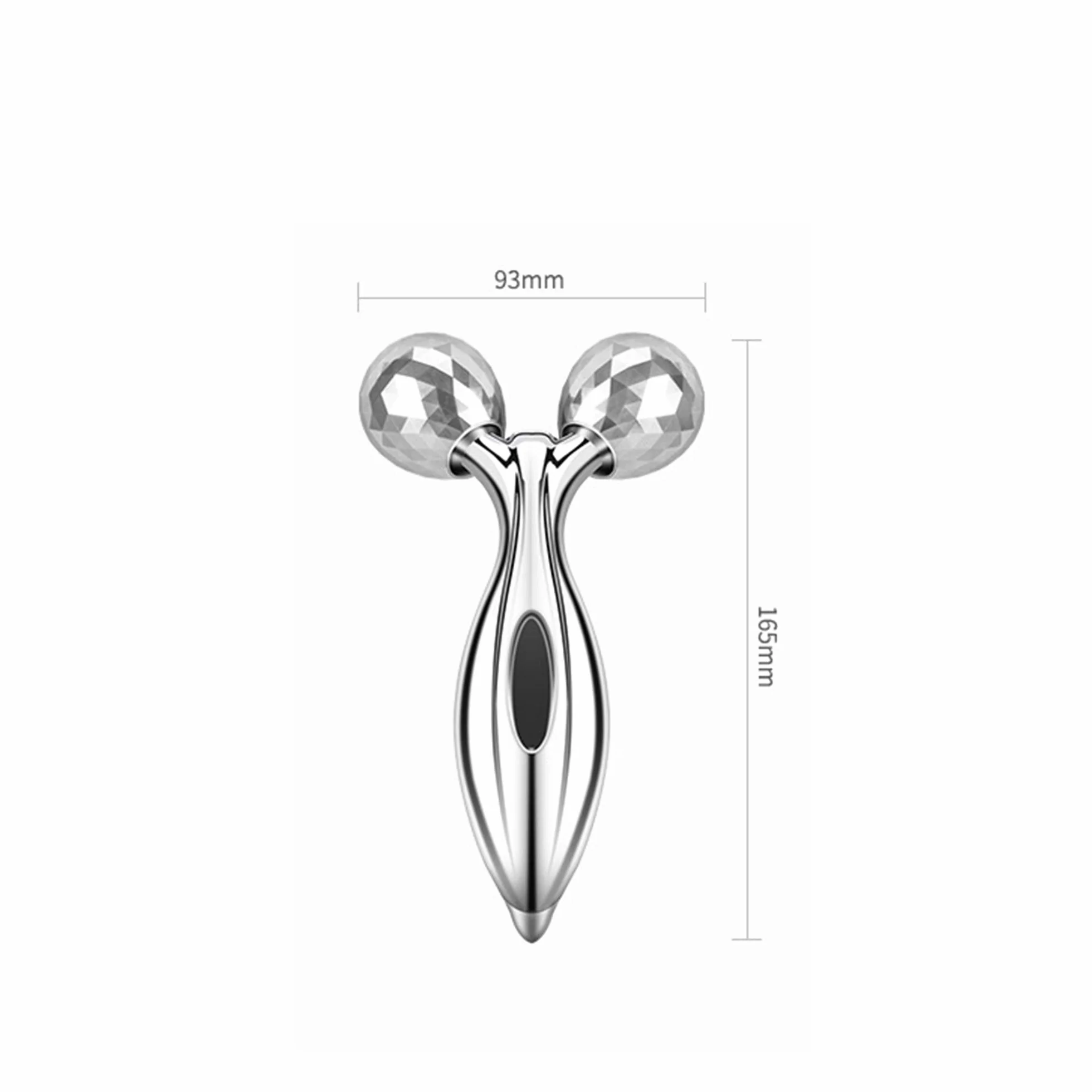 CINY 3D Roller Face Massager, Beauty Face Lift Tool Body Sculpting Firmer Shaper, Rozluźnienie Mięśni, Skin Tighten Lift 360 Stopni Rotation Roller Do Masażu Na Twarz Ręce Nogi Pośladki i Plecy, Srebrny