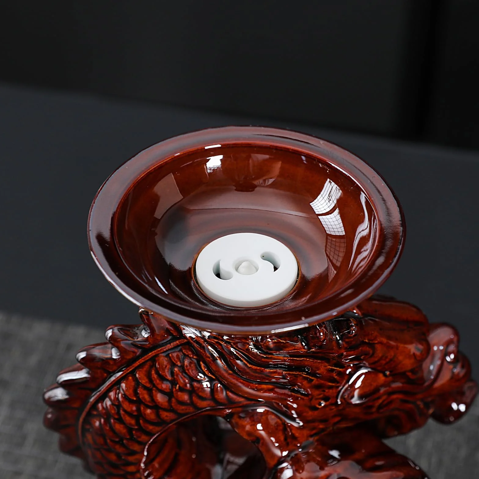 fanquare Półautomatyczny zestaw do herbaty chiński Loong Kungfu czajniczek filiżanka do herbaty czerwona porcelana serwis do herbaty dla mężczyzn dorosłych