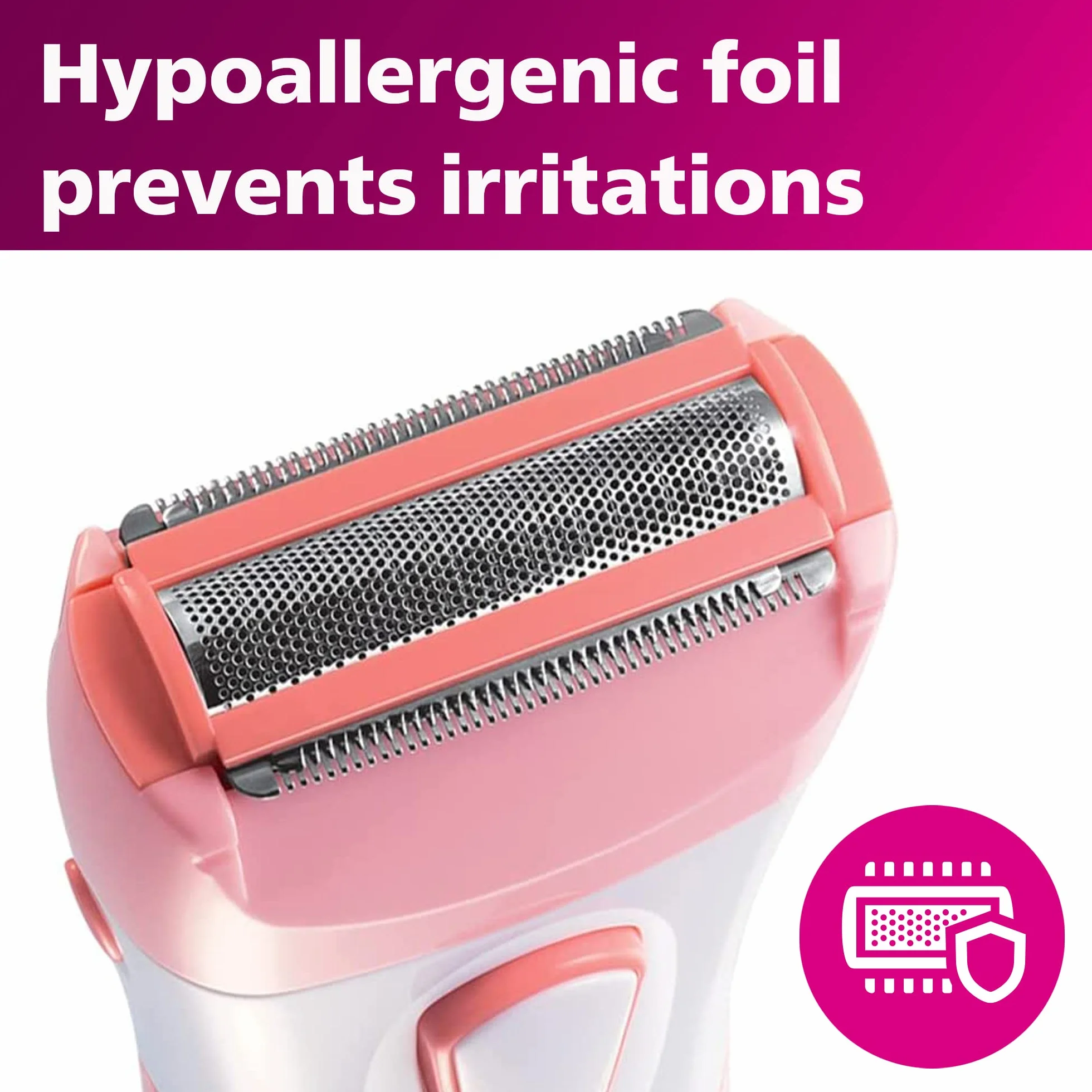 Philips SatinShave Essential HP6306 damska golarka elektryczna do nóg, do użytku bezprzewodowego na mokro i na sucho