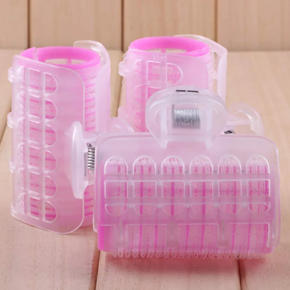 Yinhing Samoprzylepne Lokówki do Włosów Rolki Samoprzytrzymujące Antypoślizgowa Spinka do Włosów z Tworzywa Sztucznego do Salonu Domowego (PINK)