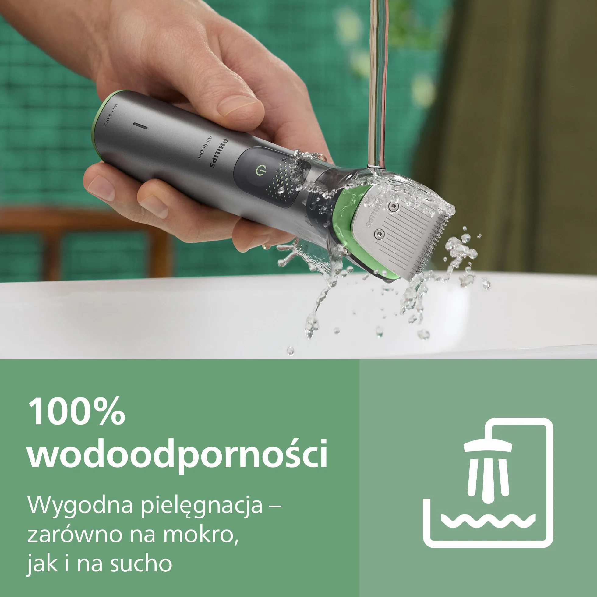 19-elementowy trymer Philips Multigroom All-in-One z serii 7000: trymer do twarzy, głowy i ciała, samoostrzące się metalowe ostrza, 26 ustawień długości (0,5-20 mm), model MG7962/30