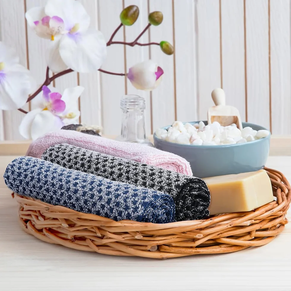 LOPHE Ręcznik do peeling pleców, 2 sztuki do głębokiego oczyszczania ciała i masażu skóry