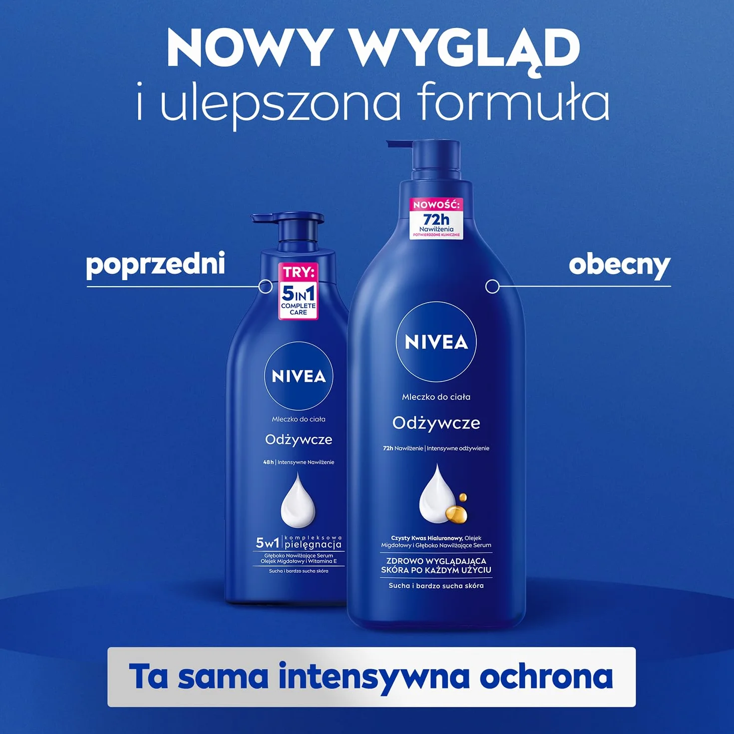 NIVEA Odżywcze mleczko do ciała z pompką z naturalnym olejkiem migdałowym i kwasem hialuronowym 625 ml