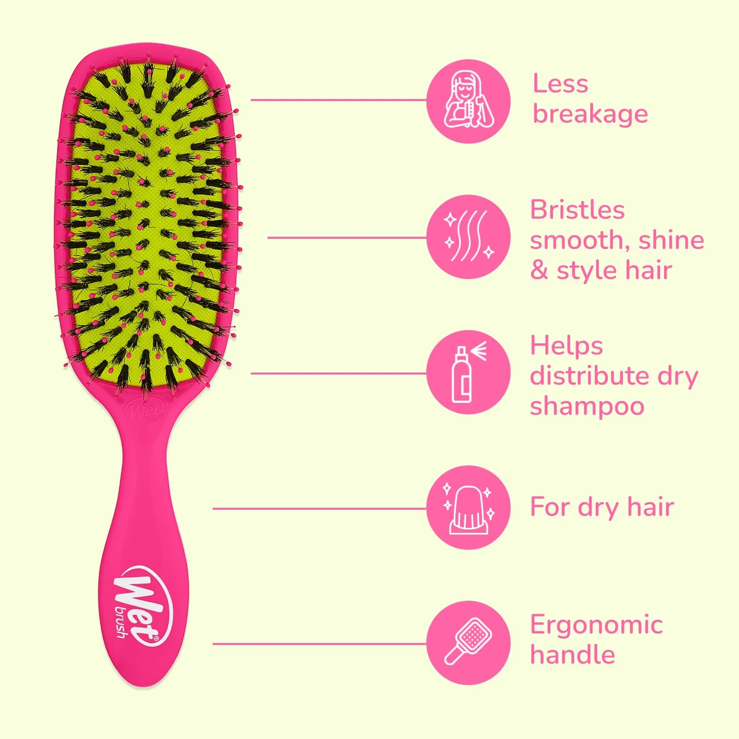 Wetbrush Shine Enhancer Hairbrush Pink