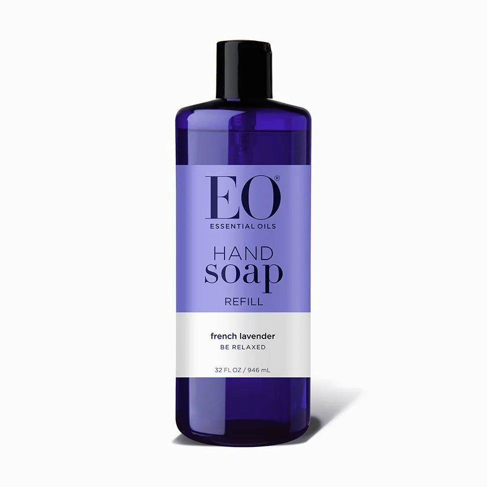 EO Botanical płynne mydło do rąk Refill, francuska lawenda, 32 uncje (zestaw 2 szt.)