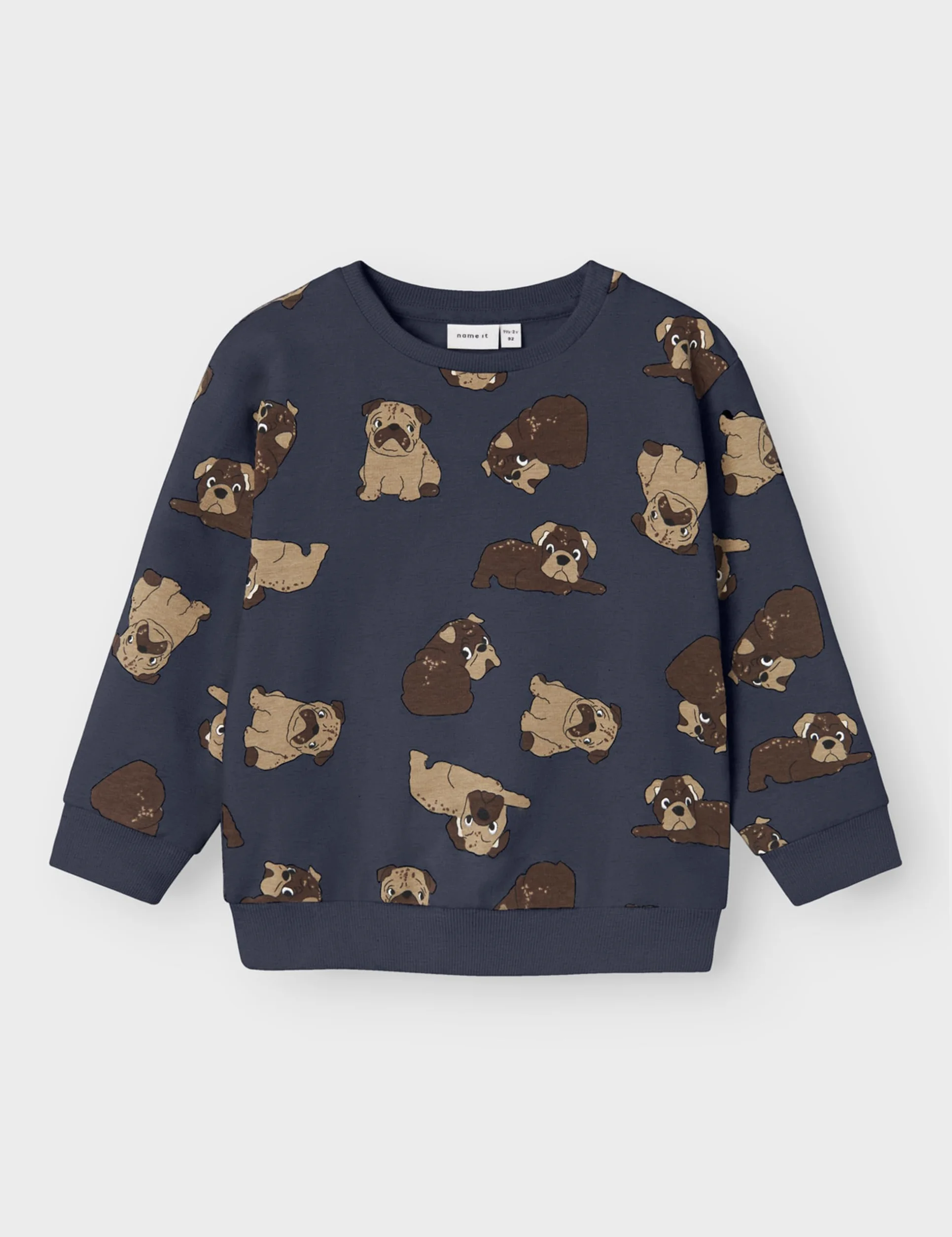 NAME IT Bluza chłopięca Nmmrasmus Nreg Sweat Bru, Dark Sapphire, 104