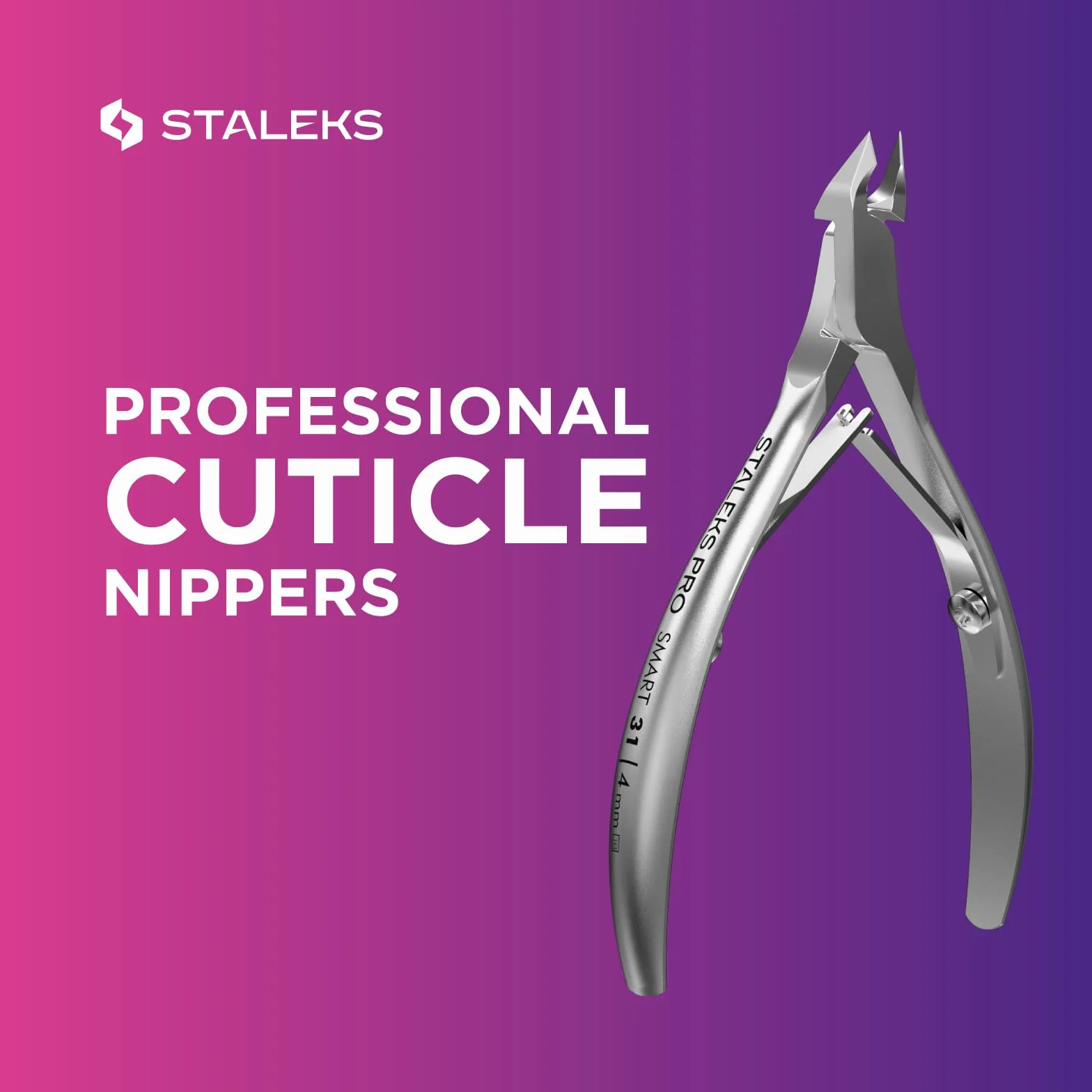 STALEKS PRO Smart 31 Quarter Jaw 4 mm Szczypce do skórek NS-31-4