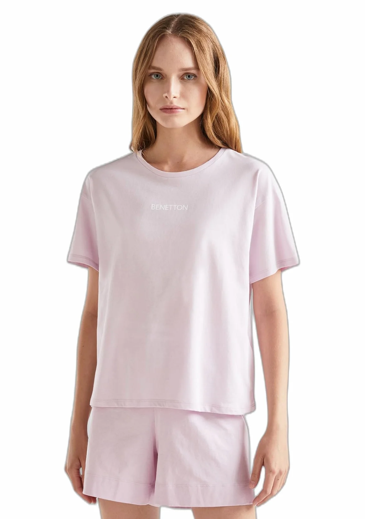 United Colors of Benetton T-Shirt 30963M04R Top Piżamy, Liliowy 07M, M Kobieta, Liliowy 07m, M