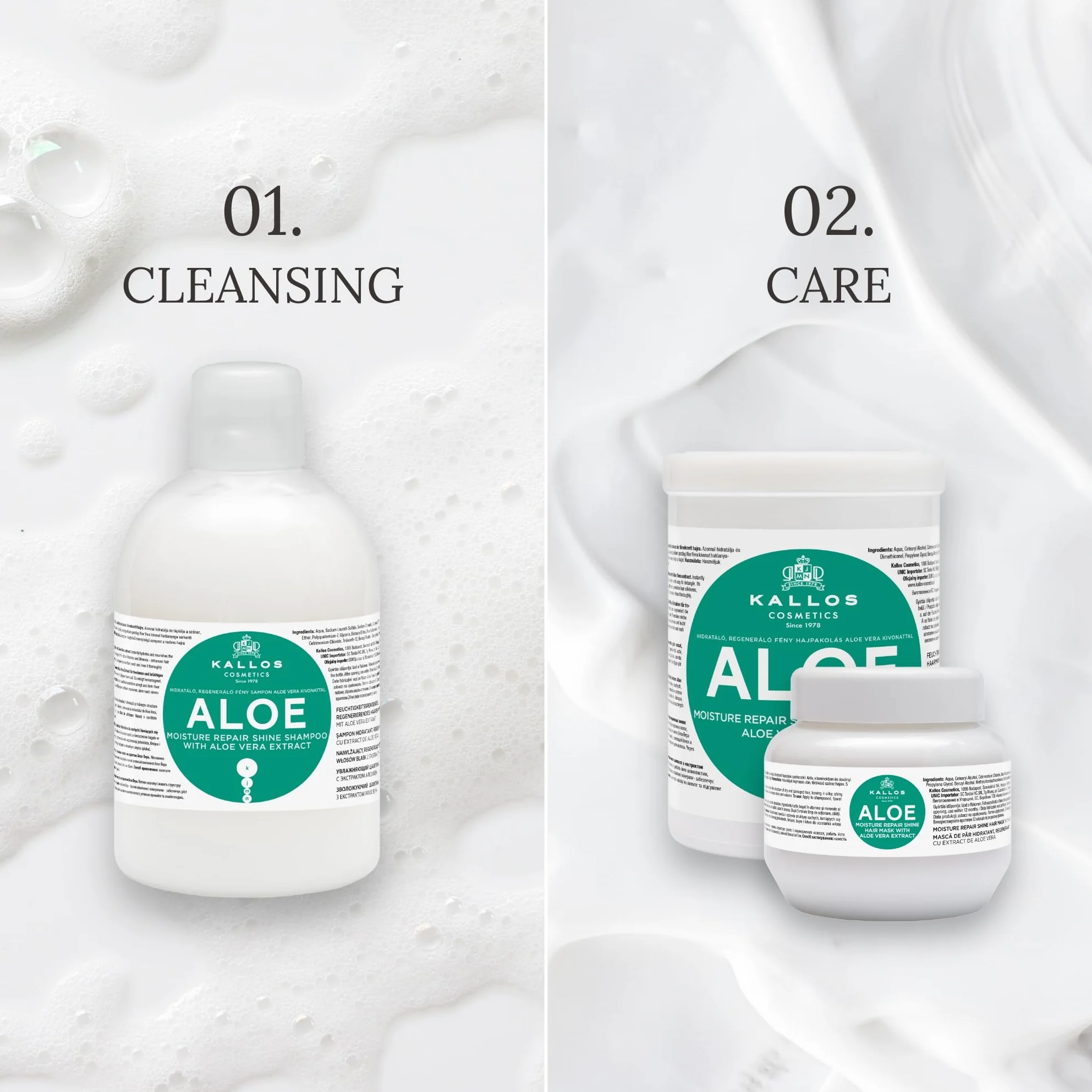KALLOS KJMN Aloe Nawilżająca maska do włosów z aloesem 1000ml