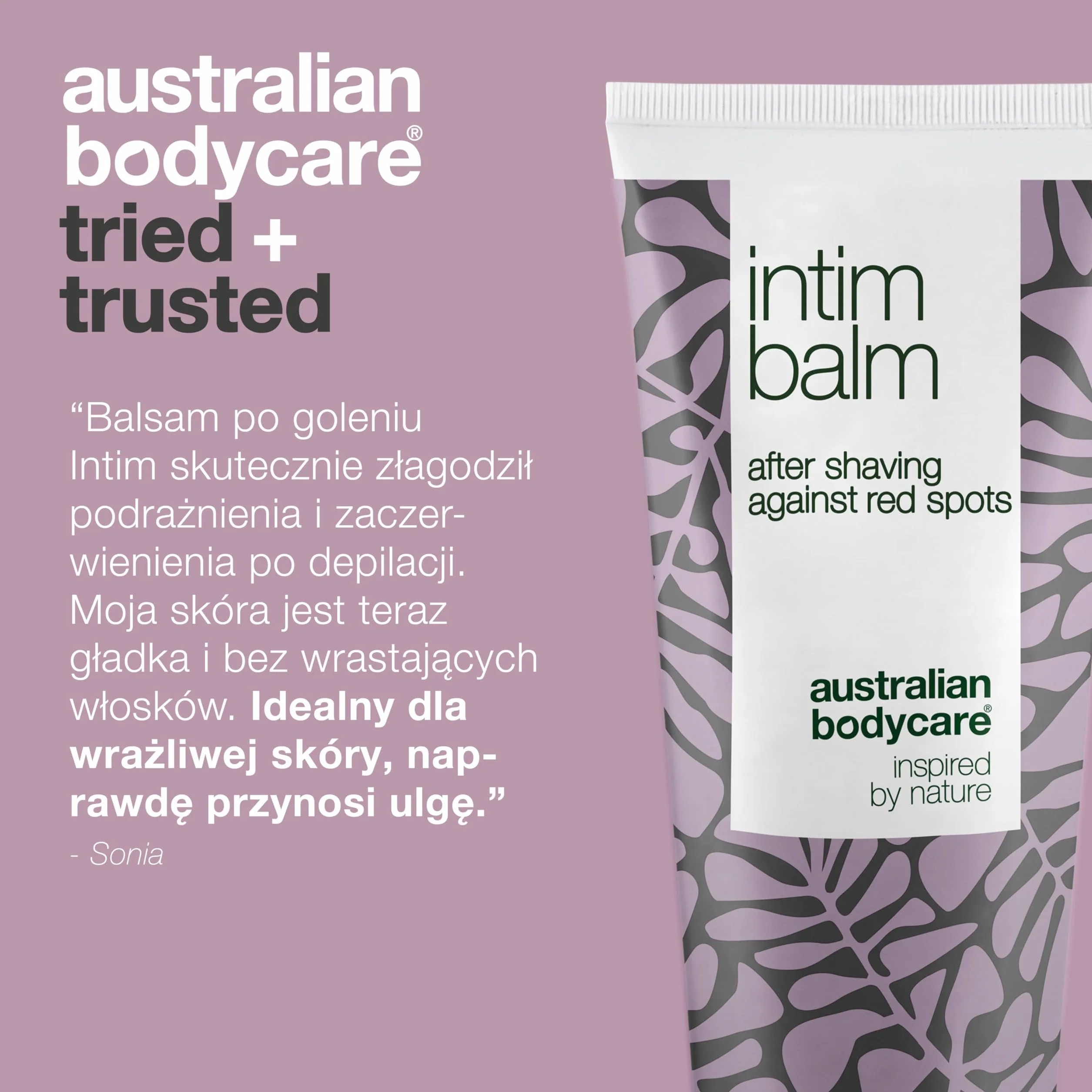 Australian Bodycare Intim Balm, 100ml | Odżywczy balsam po goleniu do okolic intymnych | Zapobiega zaczerwienieniu, wrastaniu włosków, podrażnieniom po goleniu | Z 100% Olejkiem z Drzewa Herbacianego