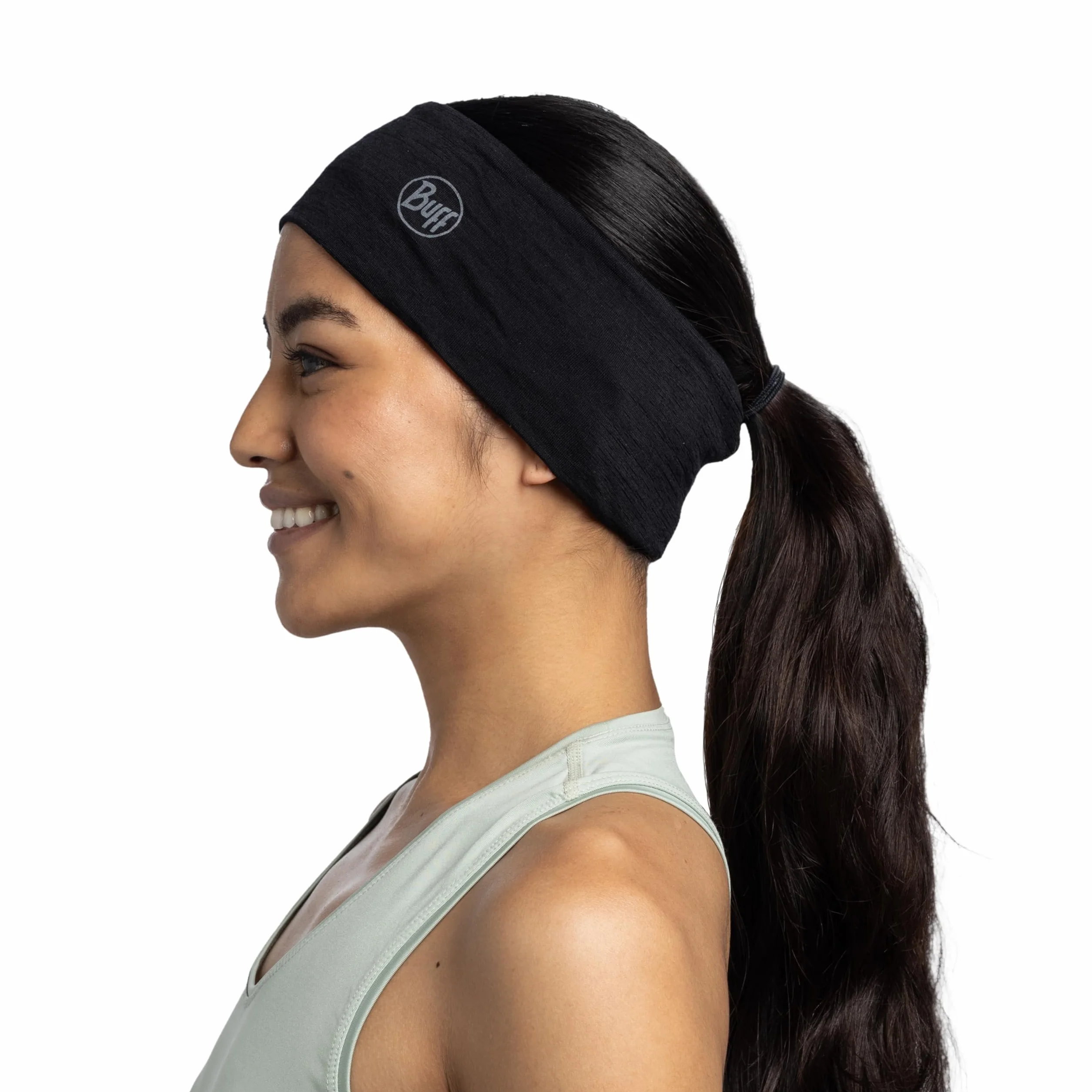 BUFF LW Opaska na głowę z wełny merynosów, czarna, unisex, rozmiar dla dorosłych, Onesize