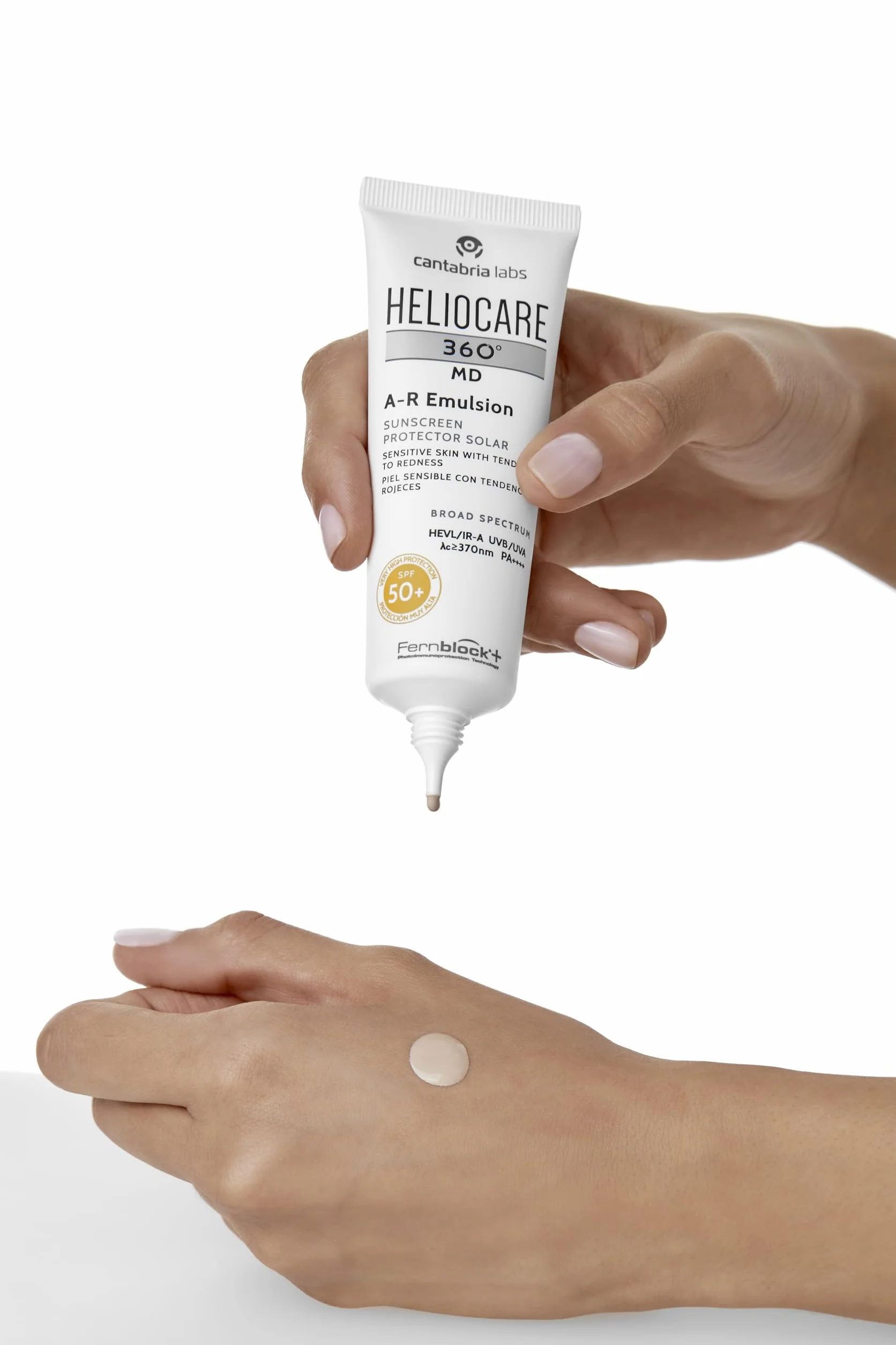 Cantabria Labs - Heliocare 360º MD A-R Emulsja SPF 50+ - 50 ml - Fotoprotektor twarzy - Wrażliwa skóra z tendencją do zaczerwienienia - Pomaga zmniejszyć zaczerwienienia i wyrównuje koloryt.