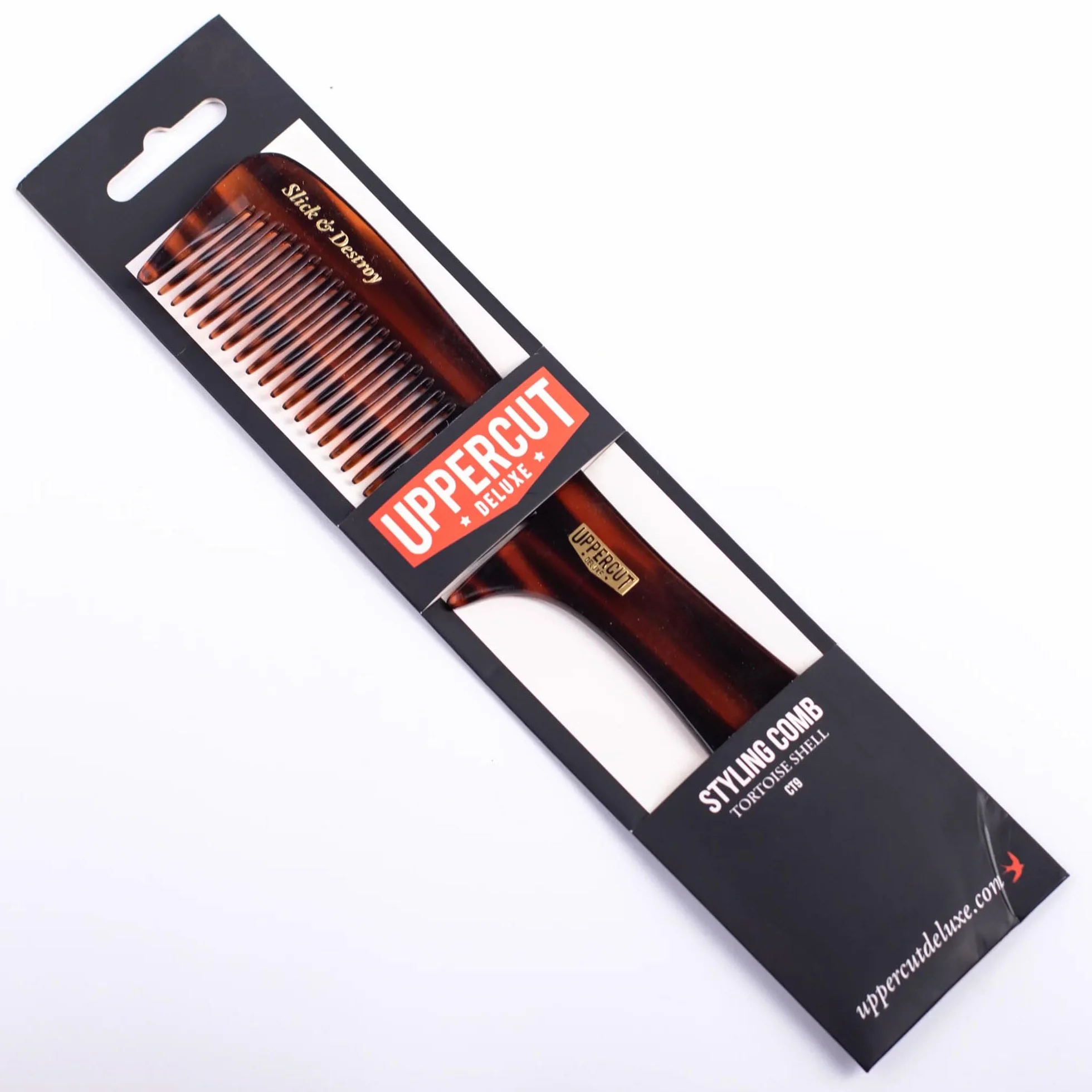 Uppercut Deluxe CT9 Styling Comb, Flat Handled Long Toothed Hair Comb for Ultimate Styling Control, Ideal for Grooming Medium to Long Hair Styles