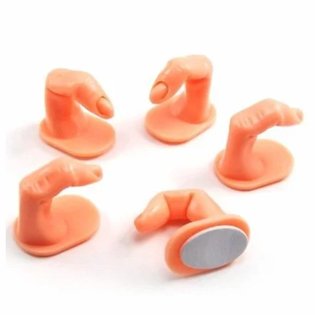 5 sztuk plastikowych fałszywych palców do ćwiczenia paznokci Boolavard