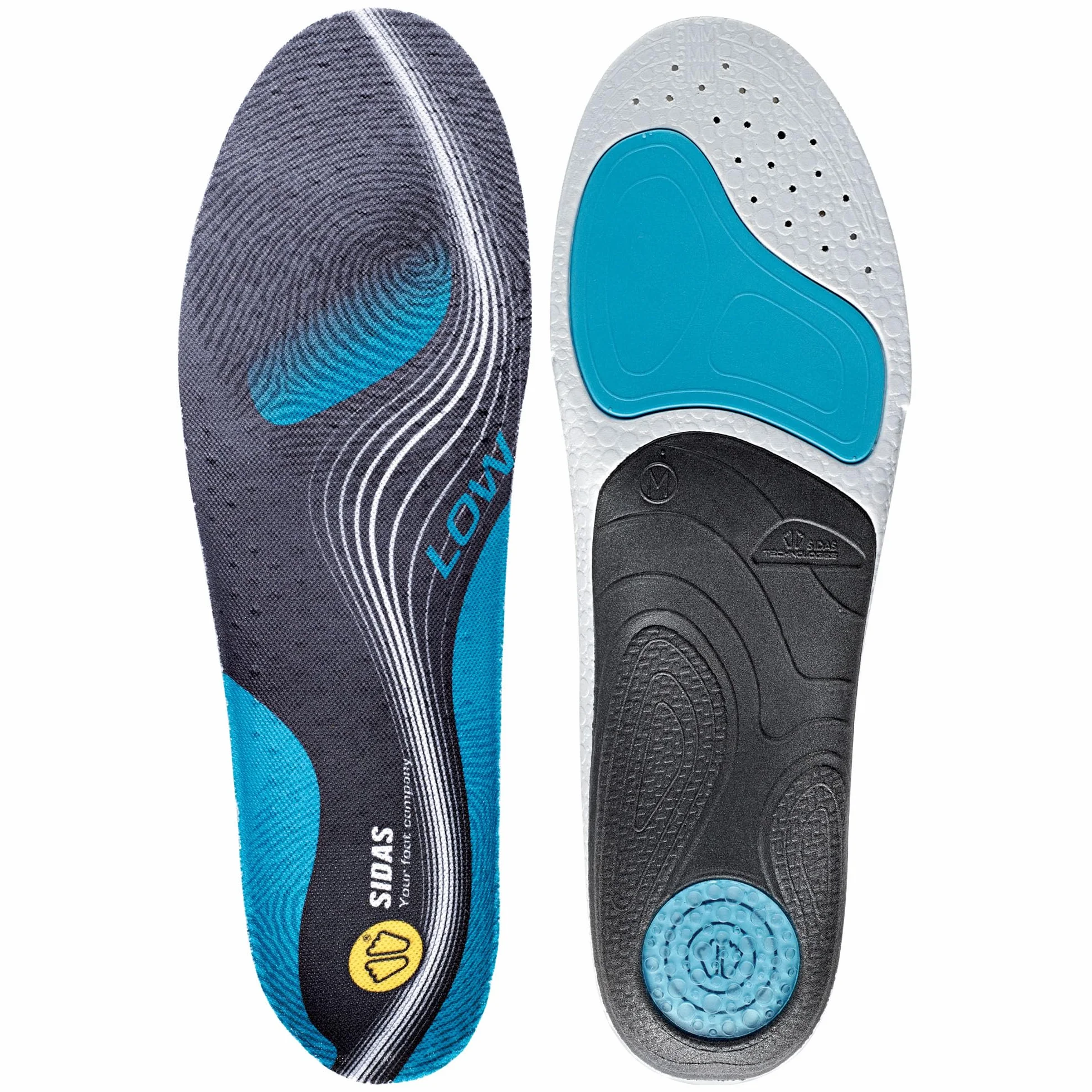 SIDAS wkładki 3Feet Activ' Low, niebieskie/czarne, M: 39-41, CSE3FACTIV15