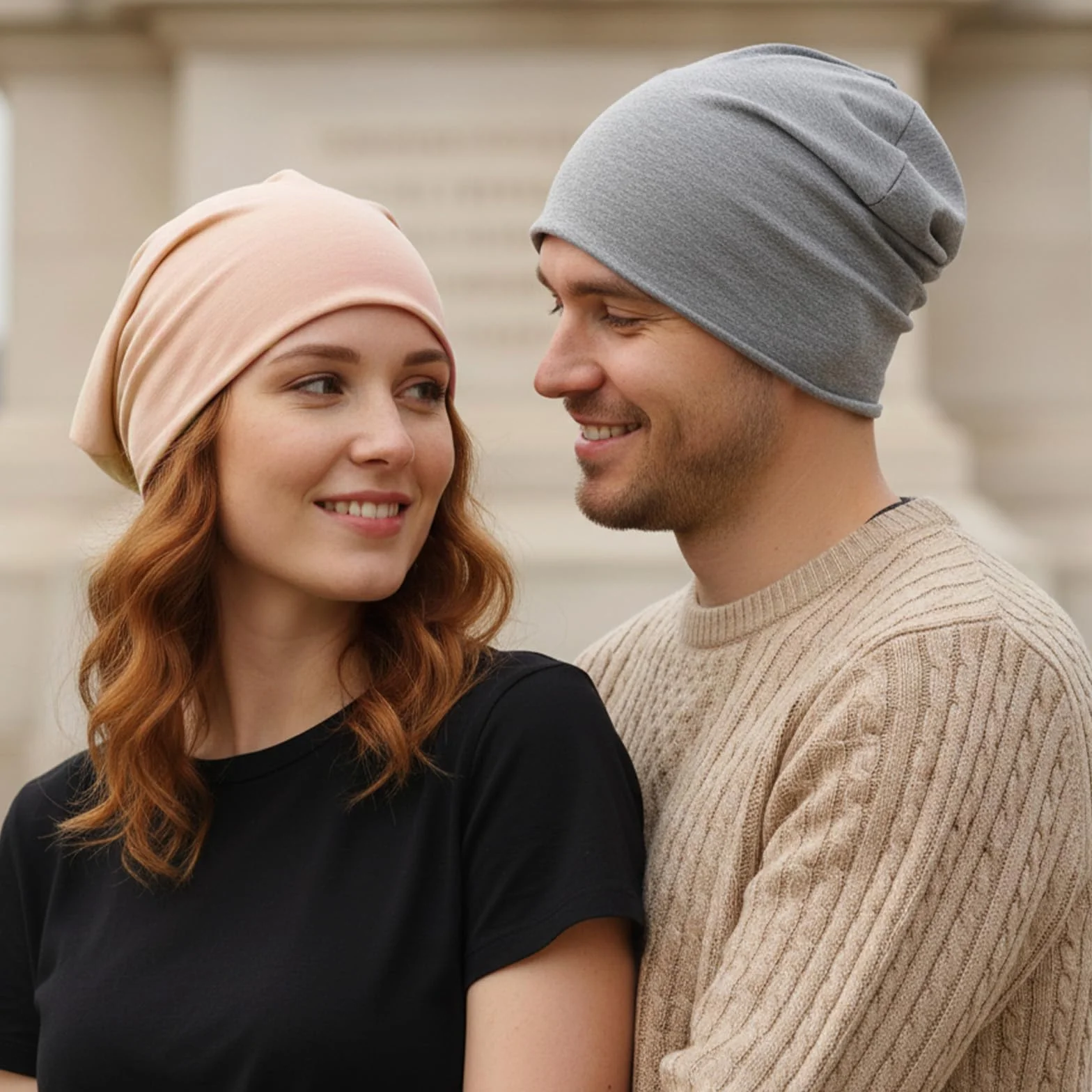 3 sztuki damskich czapek beanie, obwód głowy 53-62 cm, cienkie czapki bawełniane, czapka męska i damska, elastyczna, oddychająca czapka do biegania, do jogi, snu i na co dzień, khaki