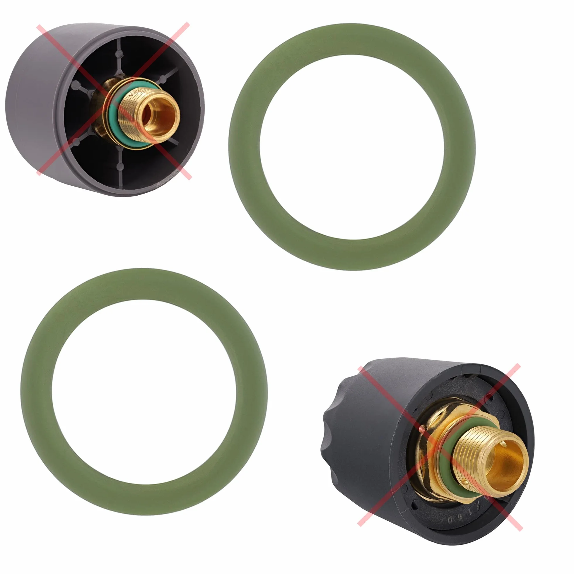2 x uszczelka o-ring do stacji parowej, zamknięcie zbiornika D = 16 mm, kompatybilne jako zamiennik do Tefal Calor Rowenta Moulinex (D52 D=16 mm)