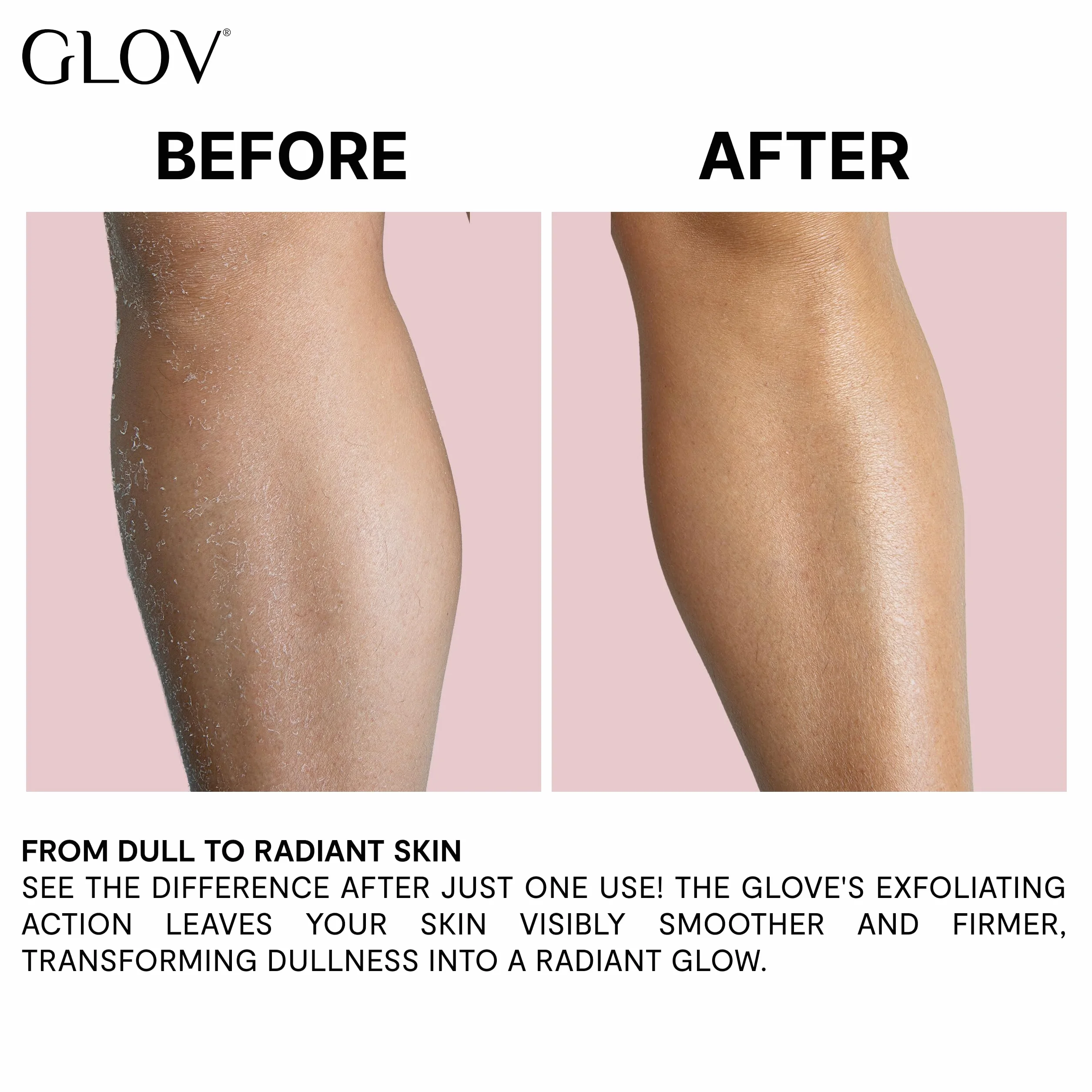 GLOV Skin Smoothing ciało masaż rękawiczki 1 szt. Smooth Red/Rot