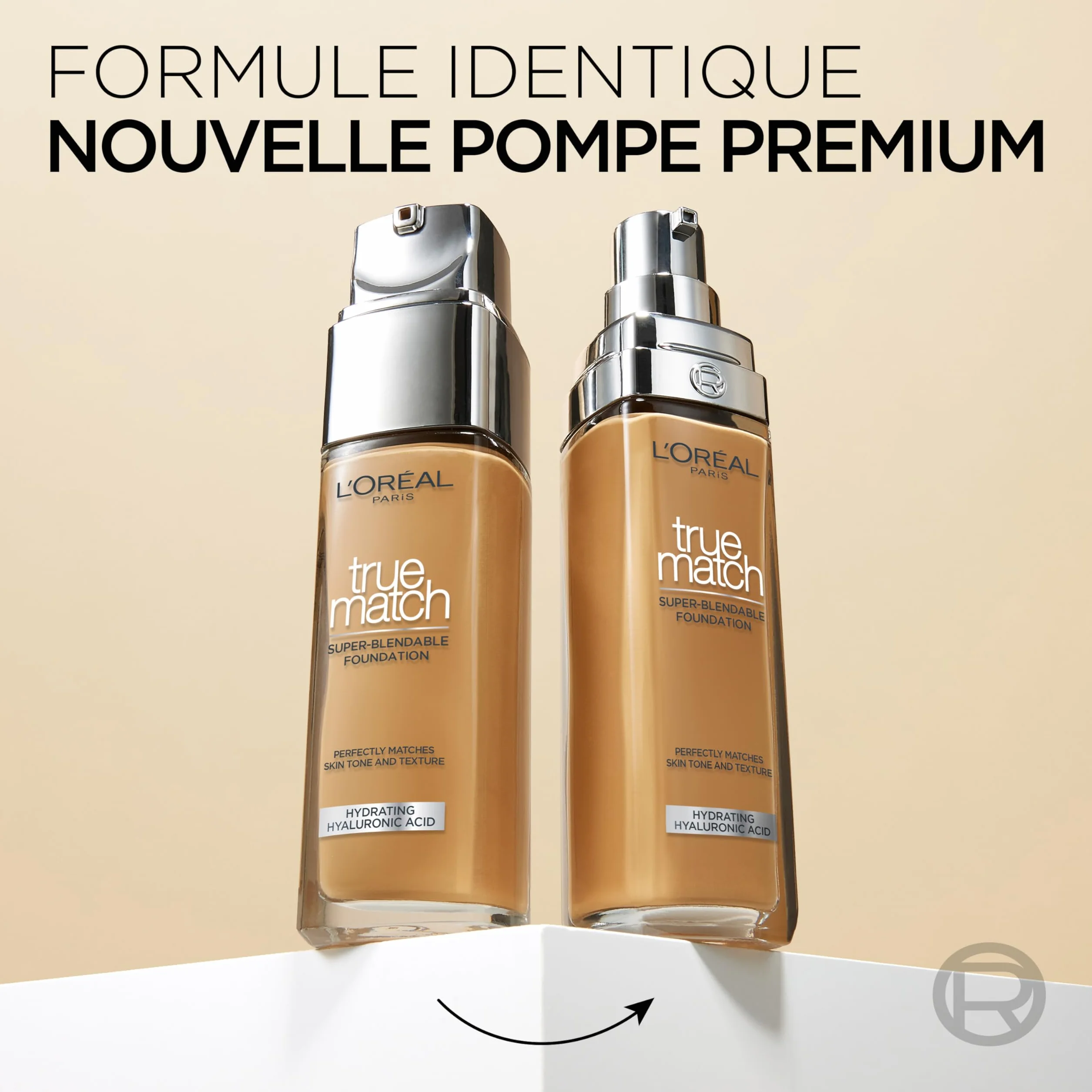 L'Oréal Paris True Match trwały podkład do twarzy w płynie, pielęgnujący z kwasem hialuronowym, SPF 17, 6.N Honey, 30 ml