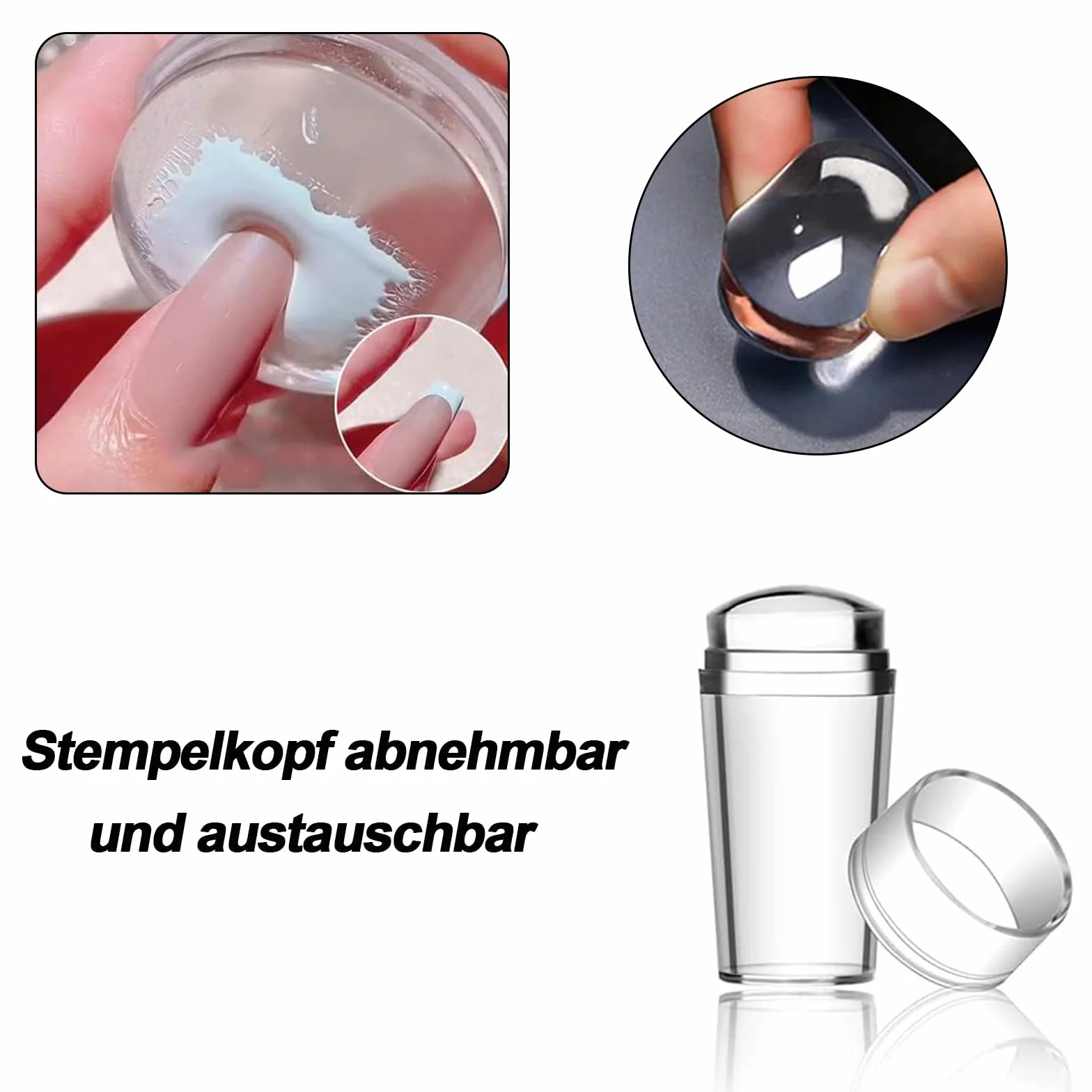 Szablony do paznokci, 3 sztuki stempli do paznokci, zestaw stempli do paznokci, szablony, stemple artystyczne, do manicure "zrób to sam"