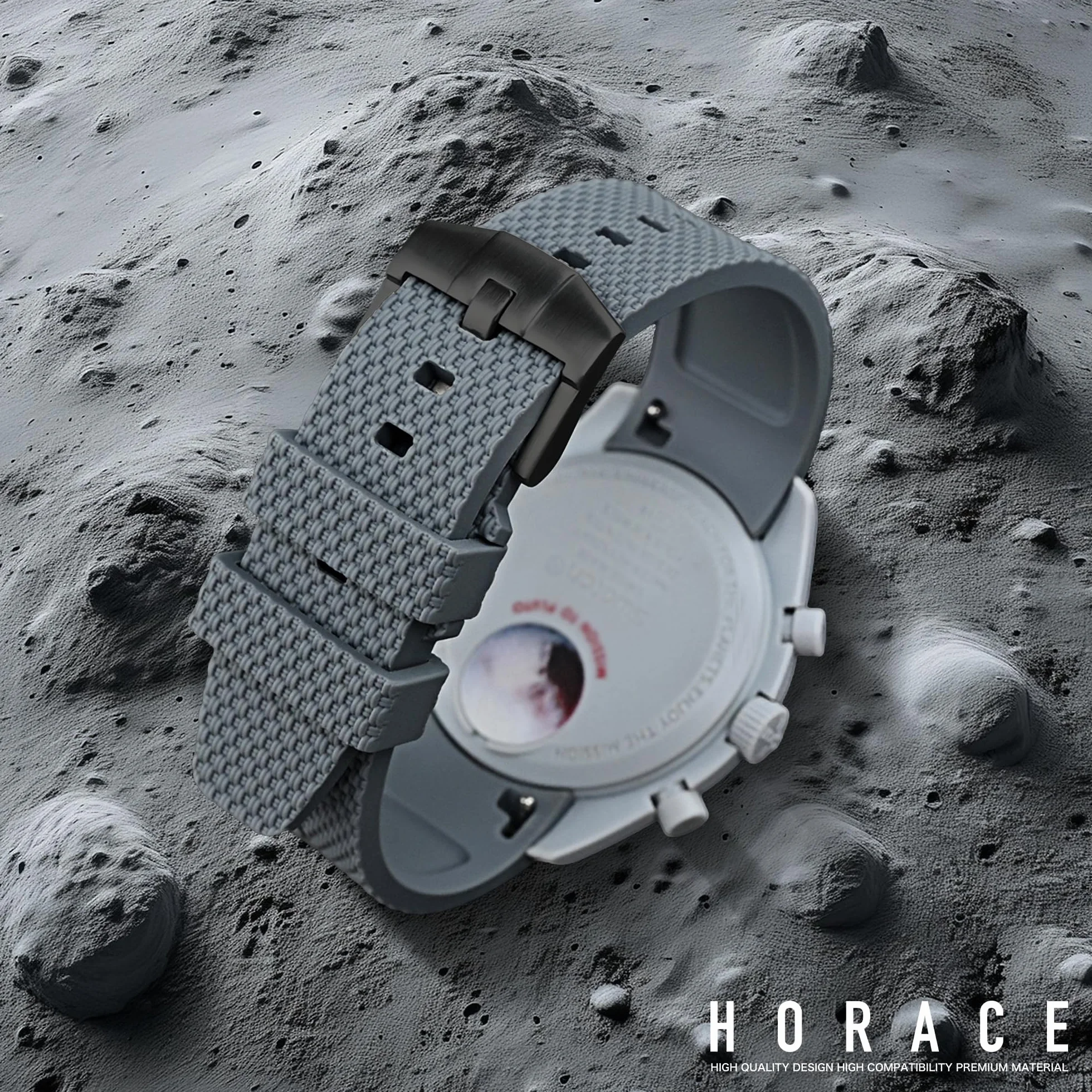 HORACE Uniwersalny gumowy pasek szybkozłączny kompatybilny z Omega x Swatch MoonSwatch 20 mm