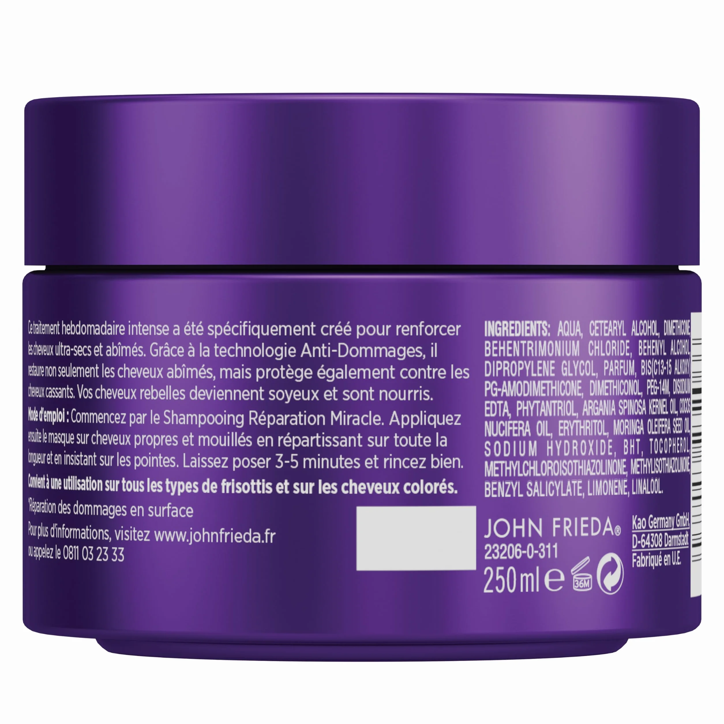JOHN FRIEDA Frizz Ease Intensive Miracle Repair Mask 250ml