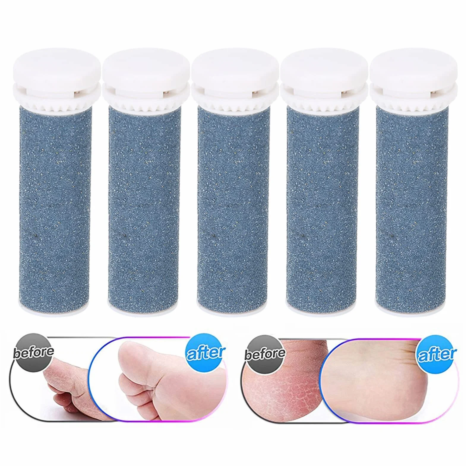 Micropedi Refill Rol 5 szt. E tra Grube Rolki Wymienne środek do Usuwania Twardych Skórek Wkłady do Pielęgnacji Stóp