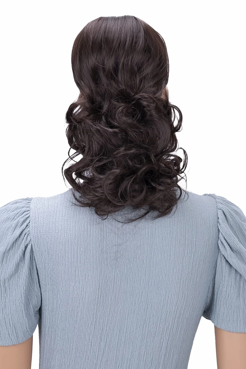 CAISHA 30 cm Ponytail Warkocz Kucyk Przed?u?anie W?osów Obszernie Pofalowane Czekoladowy Br?z PH202
