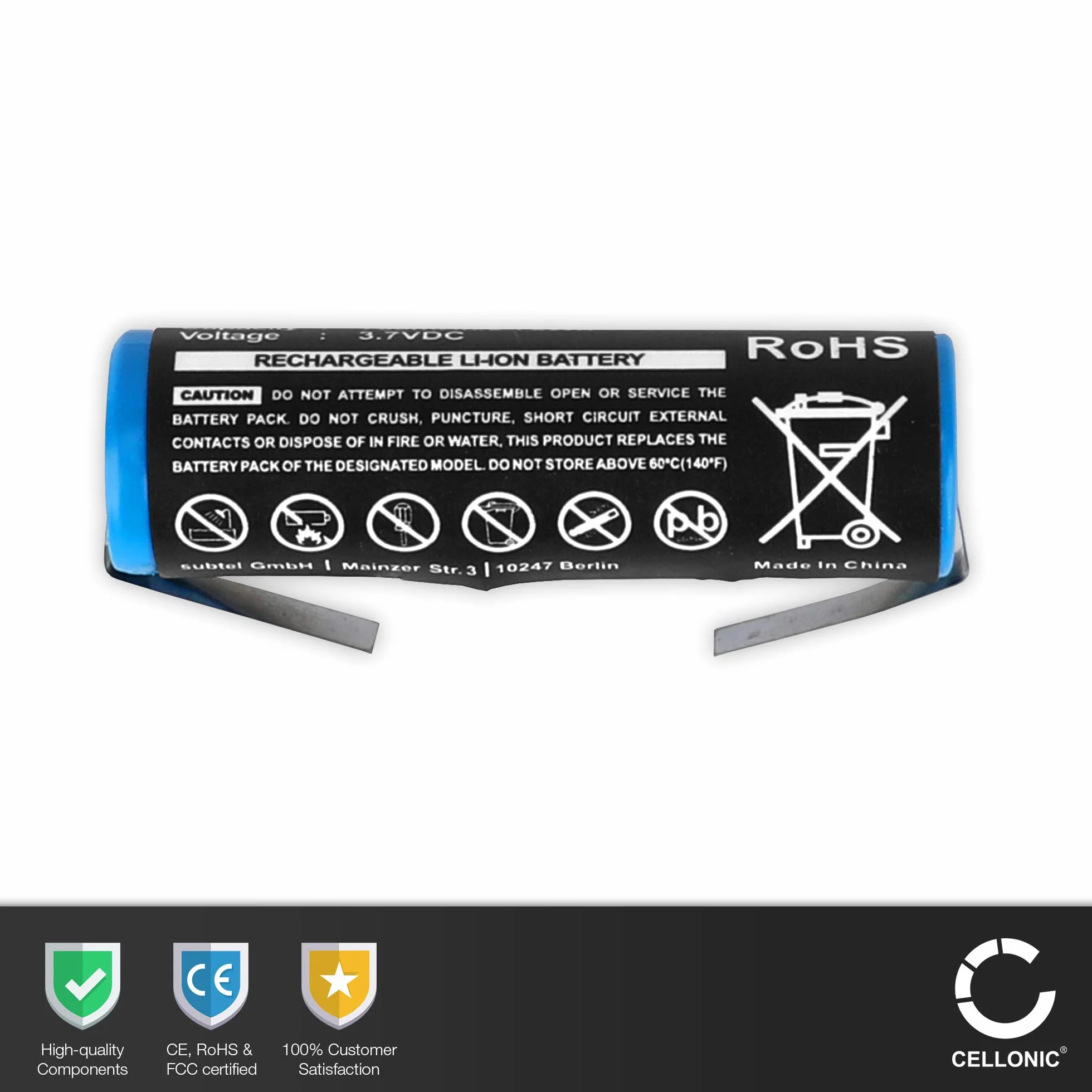 CELLONIC akumulator do golarki 750 mAh 3,7 V kompatybilny z Philips HQ8250 HX6730 HQ7360