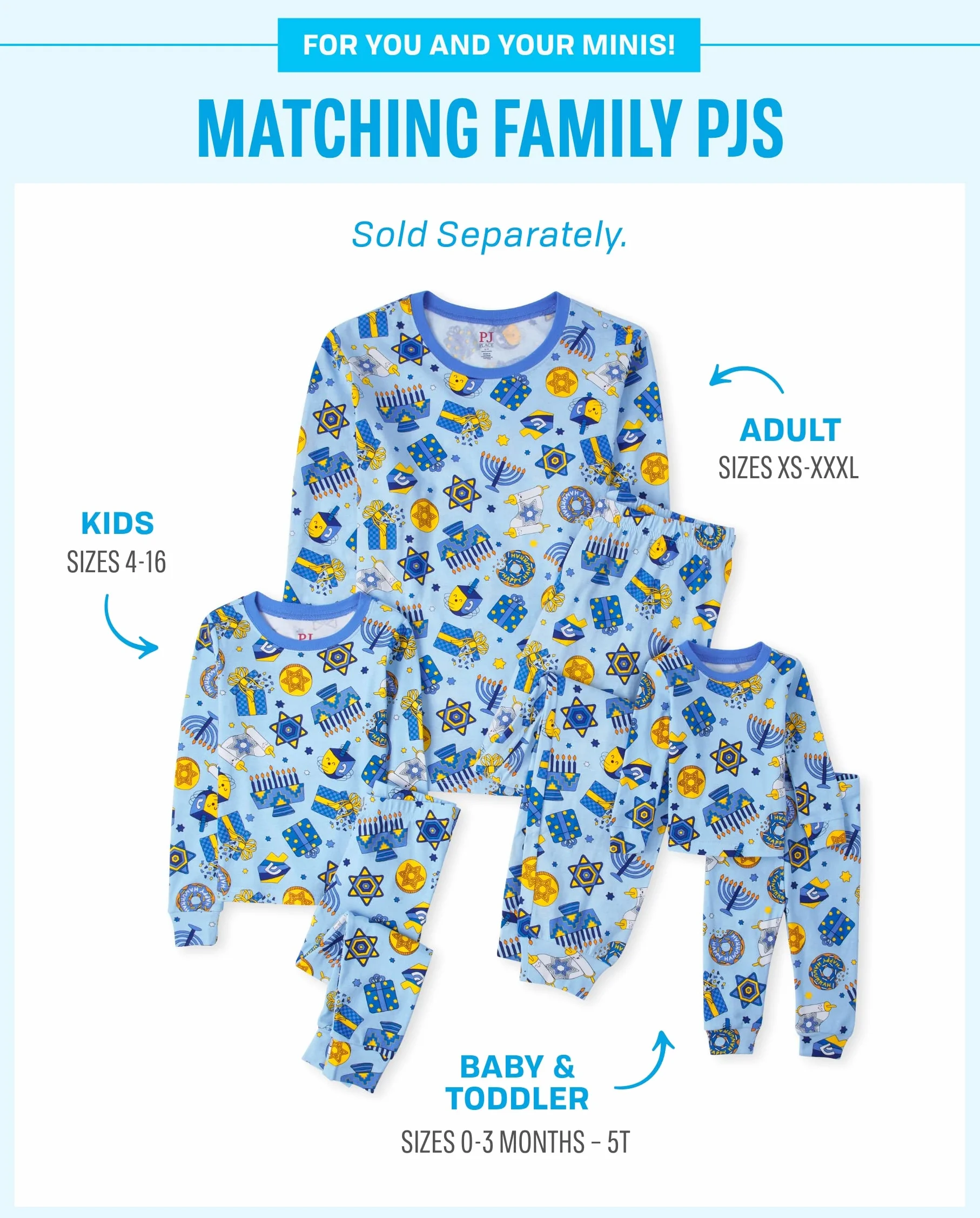 The Children's Place Pidżama — zestaw Uniseks - dzieci Family Matching, Festive Christmas Pajama Sets, Cotton (1 w zestawie)