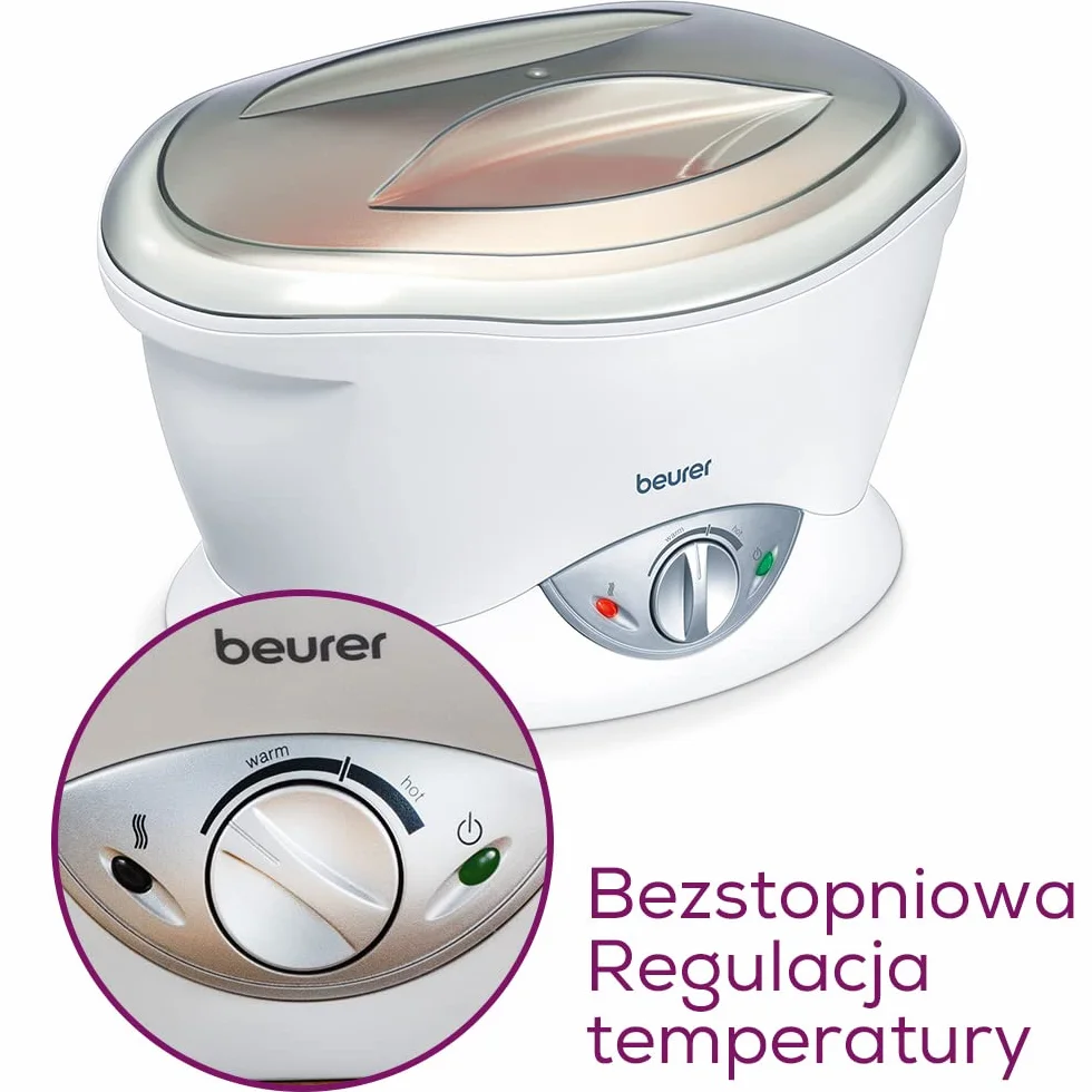 Beurer MP 70 Kąpiel parafinowa, elektryczna kąpiel z parafiną i foliami, nawilża skórę