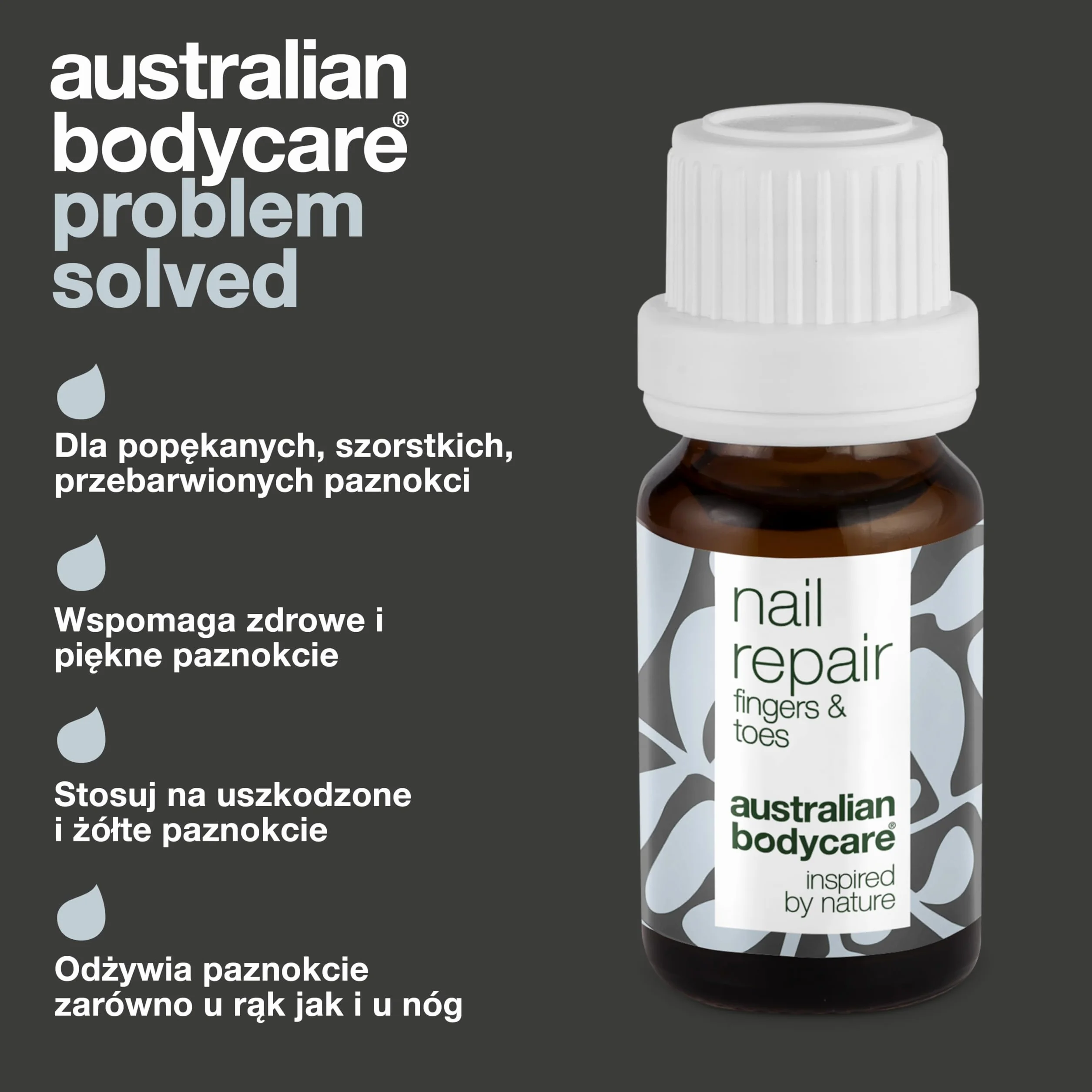 Australian Bodycare Nail Repair, 10ml | Pielęgnacja paznokci przebarwionych | Pomaga w oczysczaniu paznokcia i pielęgnacji grzybicy | z 100% naturalnym Olejkiem z Drzewa Herbacianego i witaminą E