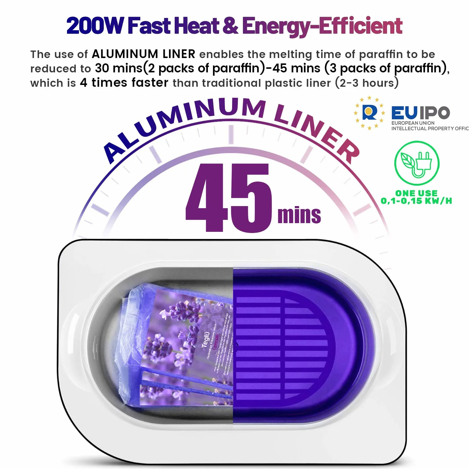 Kąpiel parafinowa do dłoni i stóp 4L, zestaw do kąpieli parafinowej z akcesoriami 1350g parafina/rękawiczki/pędzel-200W, czarny