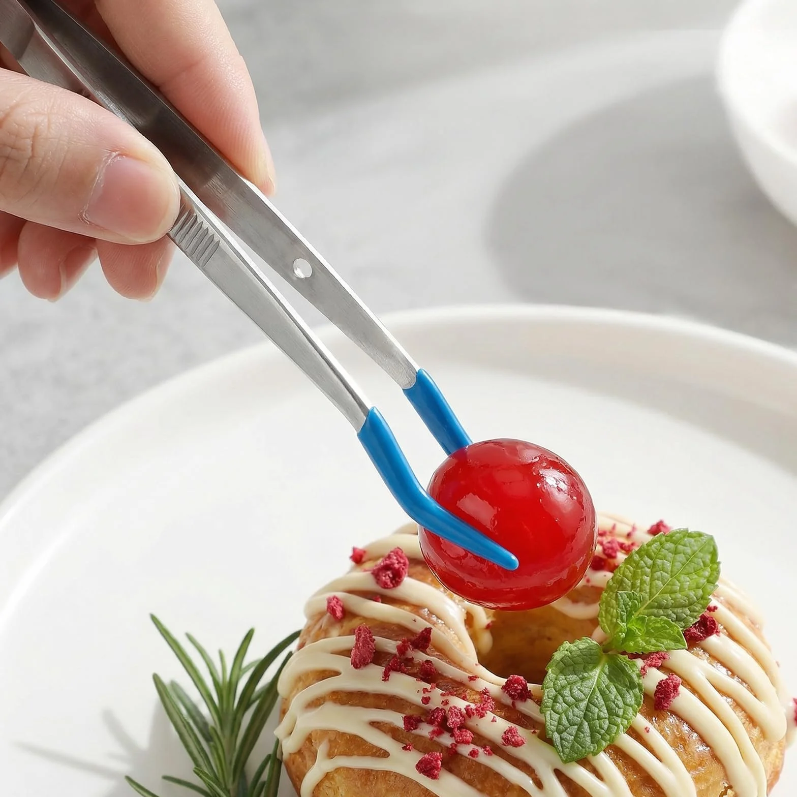 Nogeqi 4 pęsety z gumowymi końcówkami, tweezers z gumowymi końcówkami, powlekane PCW, precyzyjne pęsety do rzemiosła, biżuterii, perełek, znaczków pocztowych