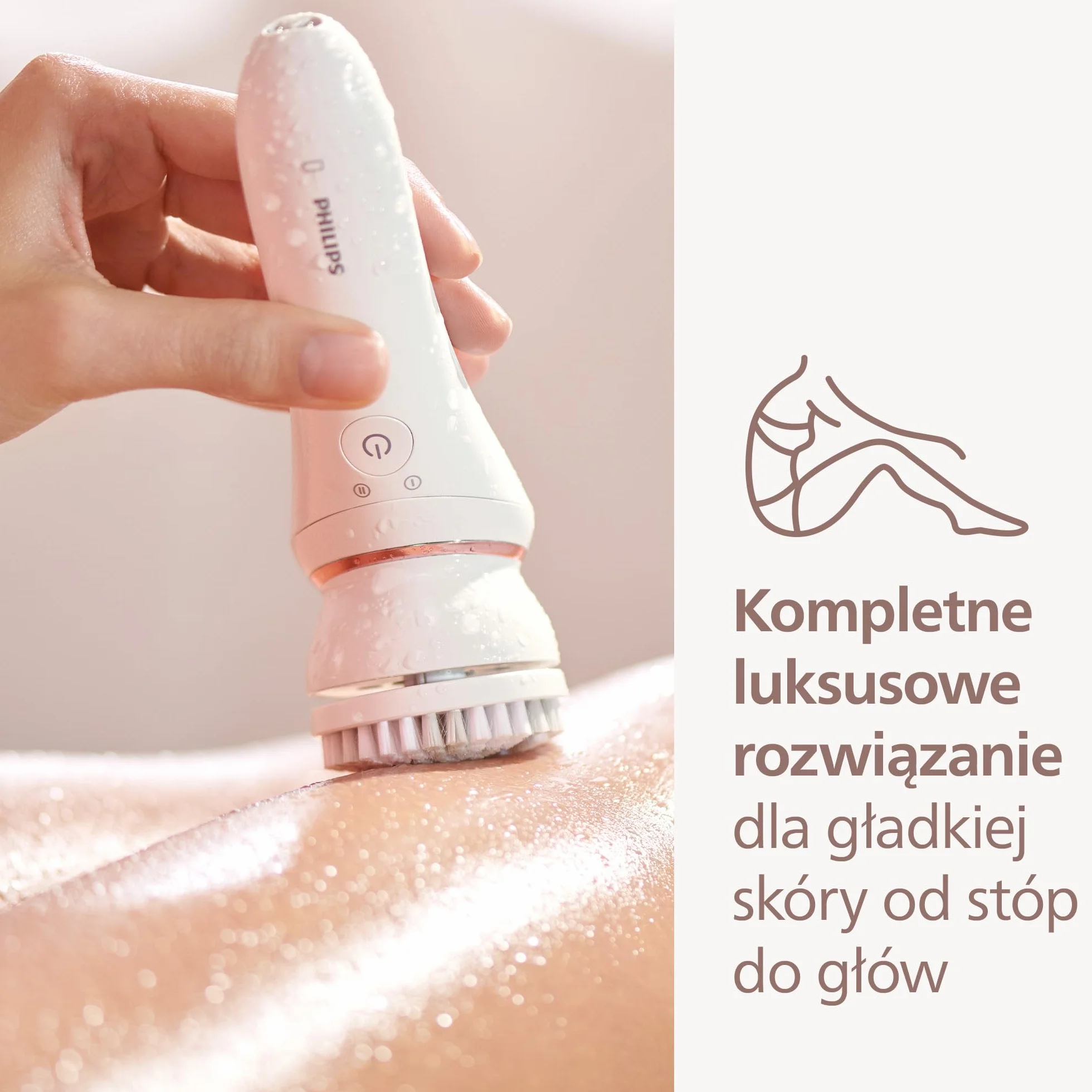 Philips Zestaw Pielęgnacyjny Serii 9000 – zestaw wielofunkcyjny do ciała, twarzy i stóp, bezprzewodowy depilator, do użytku na mokro i sucho, z 6 akcesoriami, model BRE770/92
